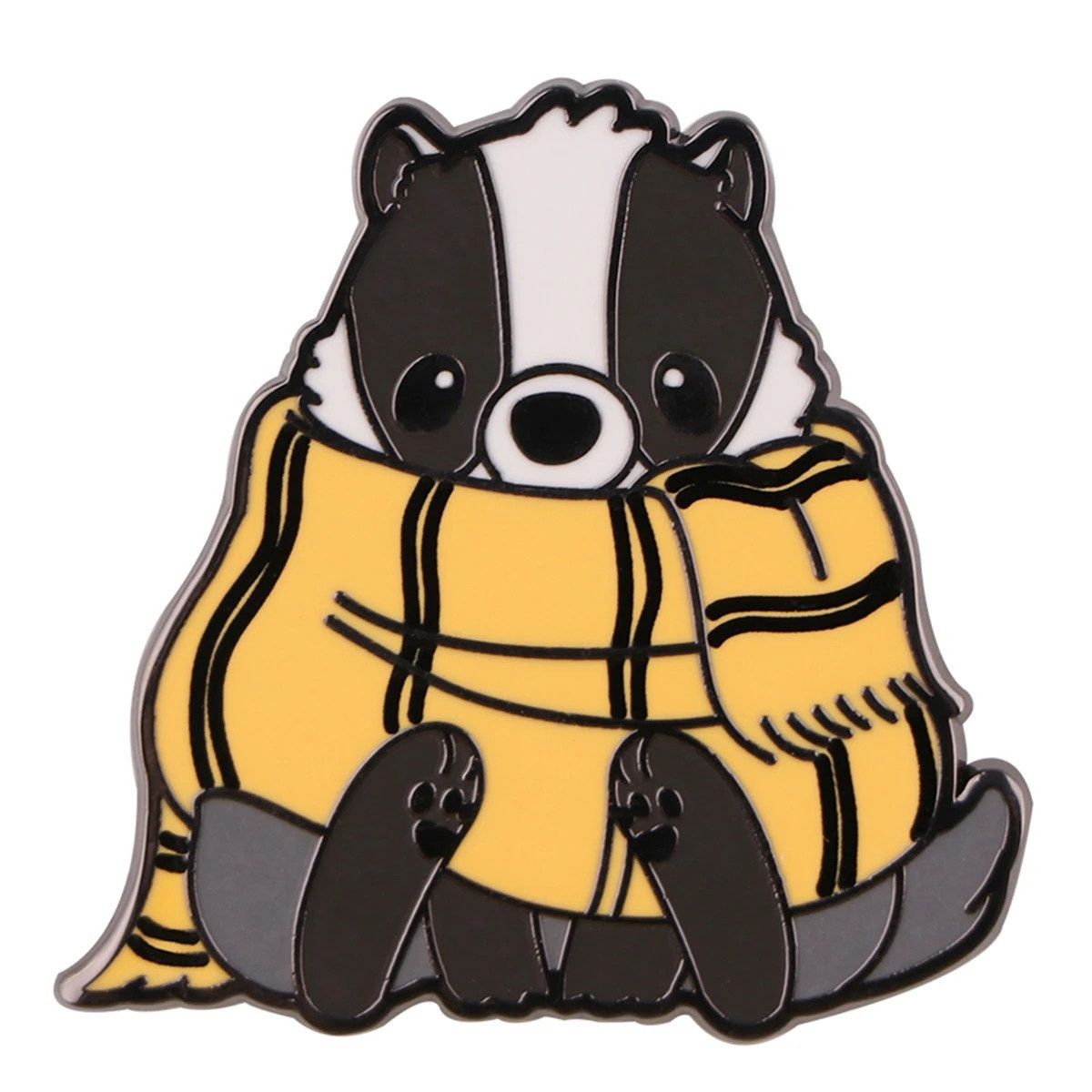 Harry Potter Hufflepuff The Badger Hard Enamel Pins 373-1 in Yellow, Women’s