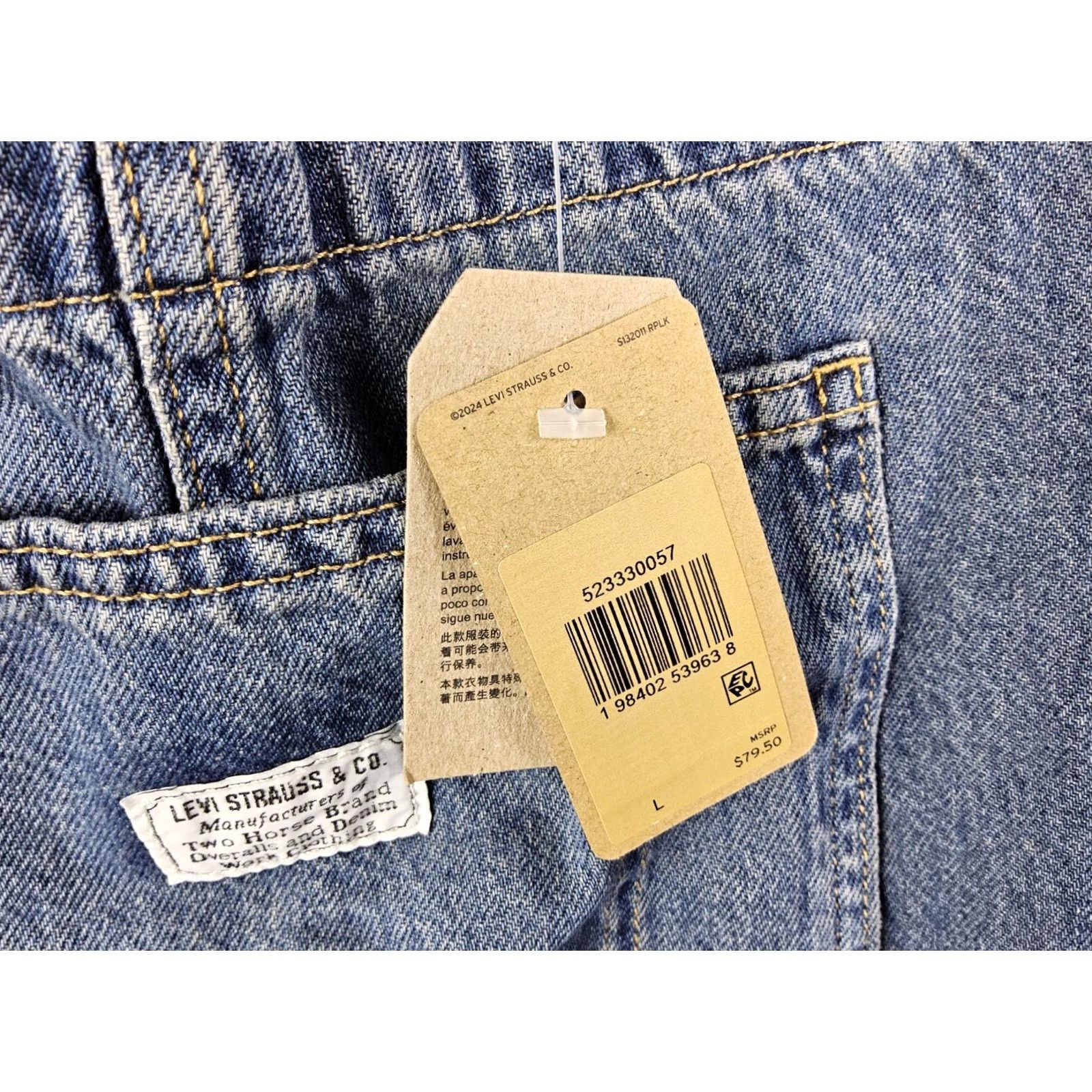 Levi's VINTAGE Levi's Strauss Shortalls Women's Cotton Denim Size L Blue Size 36" / US 14 / IT 50 - 4 Thumbnail