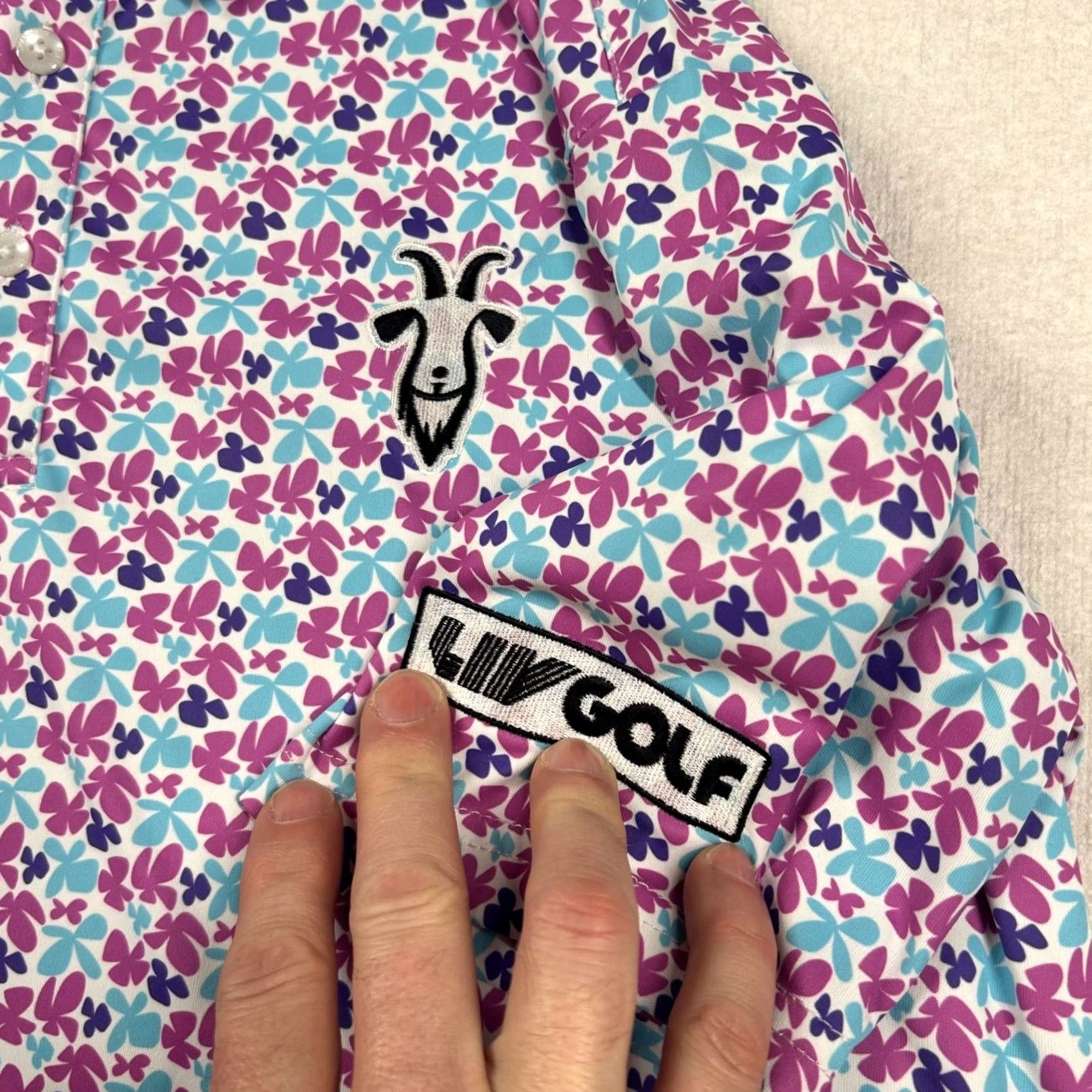 Vintage Swannies Shirt Mens M Polo LIV Golf RangeGoats Floral Bubba Watson Size US M / EU 48-50 / 2 - 5 Thumbnail