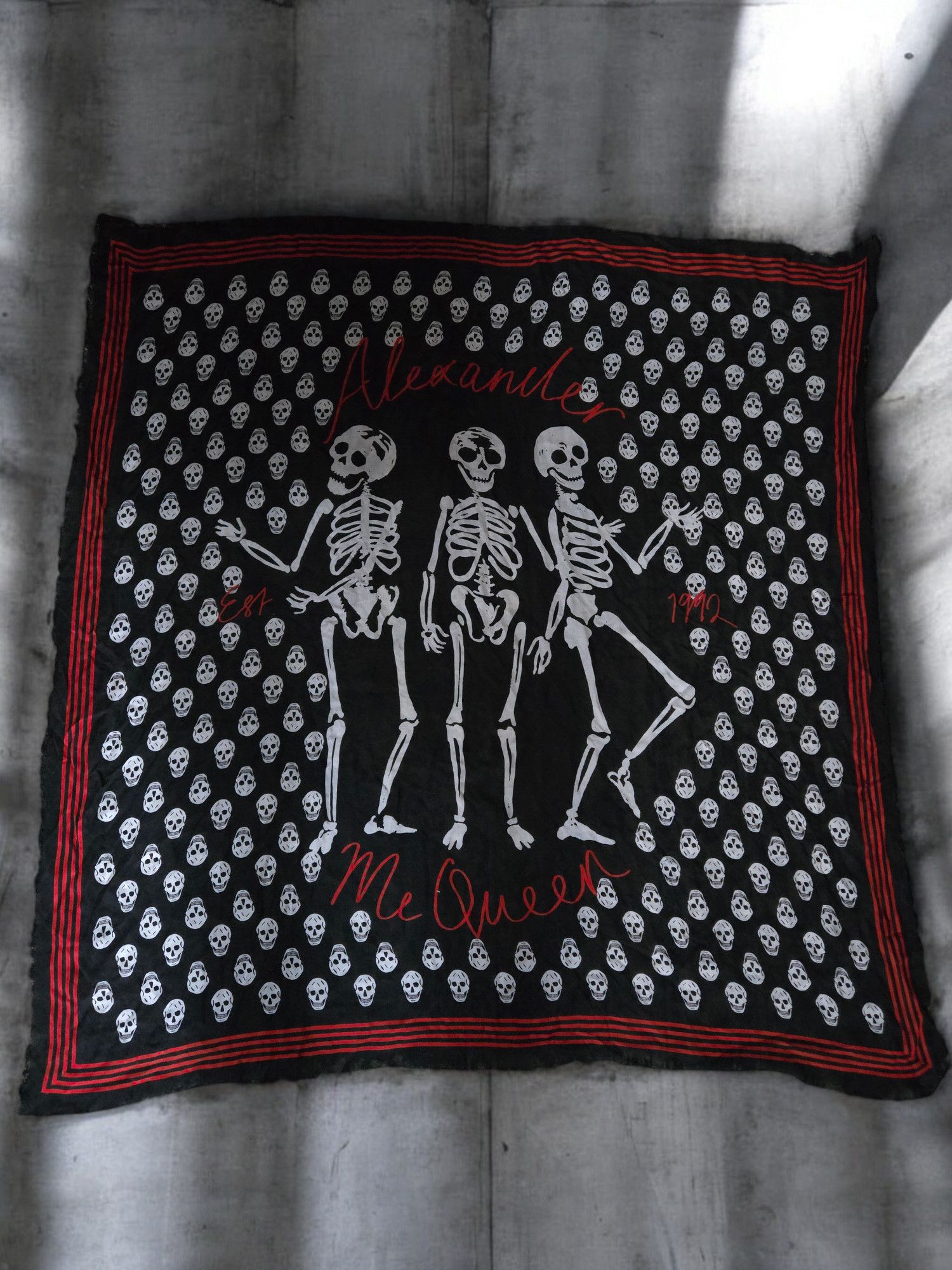Alexander McQueen Alexander McQueen Red Skeleton Scarf Size ONE SIZE - 1 Thumbnail
