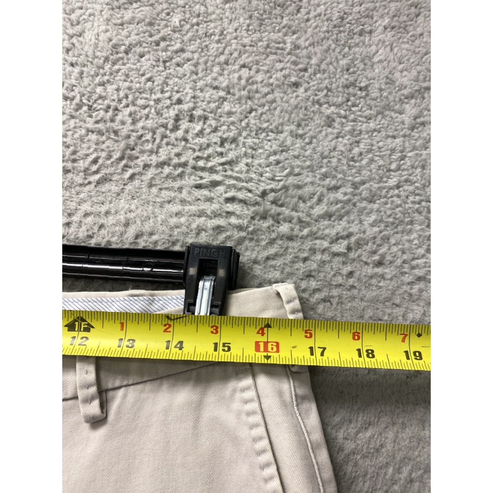 Peter Millar Peter Millar Chino Pants Mens 33 Beige Flat Front Twill Pocket Straight 29in Zip Casual Business Travel Size US 33 - 3 Thumbnail