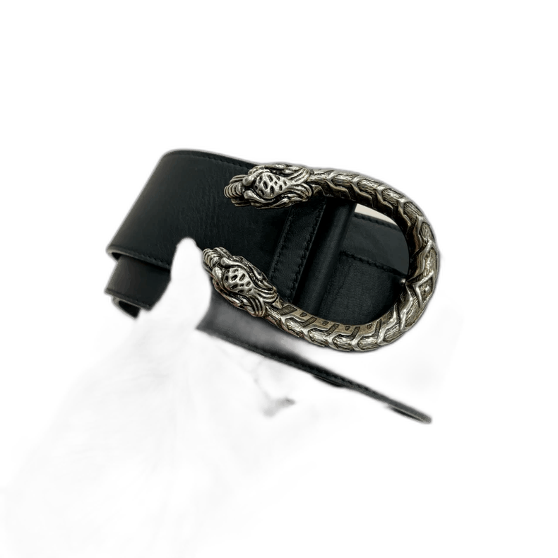 Gucci gucci black silver belt with snake buckle-2507 Size ONE SIZE - 5 Thumbnail