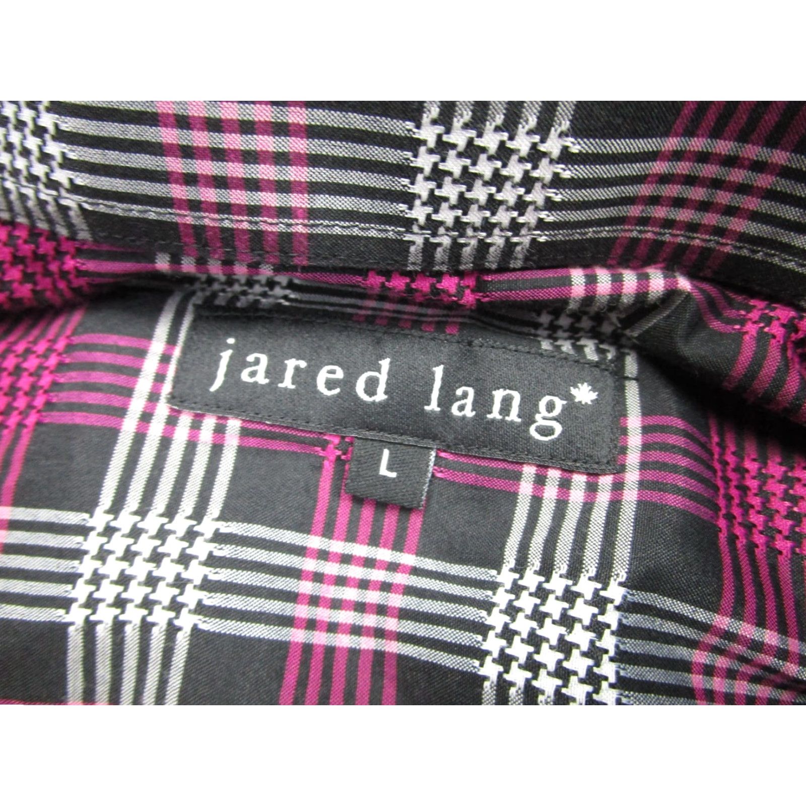 Jared Lang Jared Lang Shirt Mens Large Black Pink Plaid Long Sleeve Button Front Cotton Size US L / EU 52-54 / 3 - 5 Thumbnail