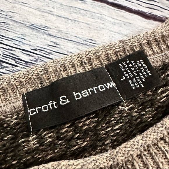 Vintage Vintage 90’s Croft & Borrow Knit Beige Sweater Size US L / EU 52-54 / 3 - 4 Thumbnail