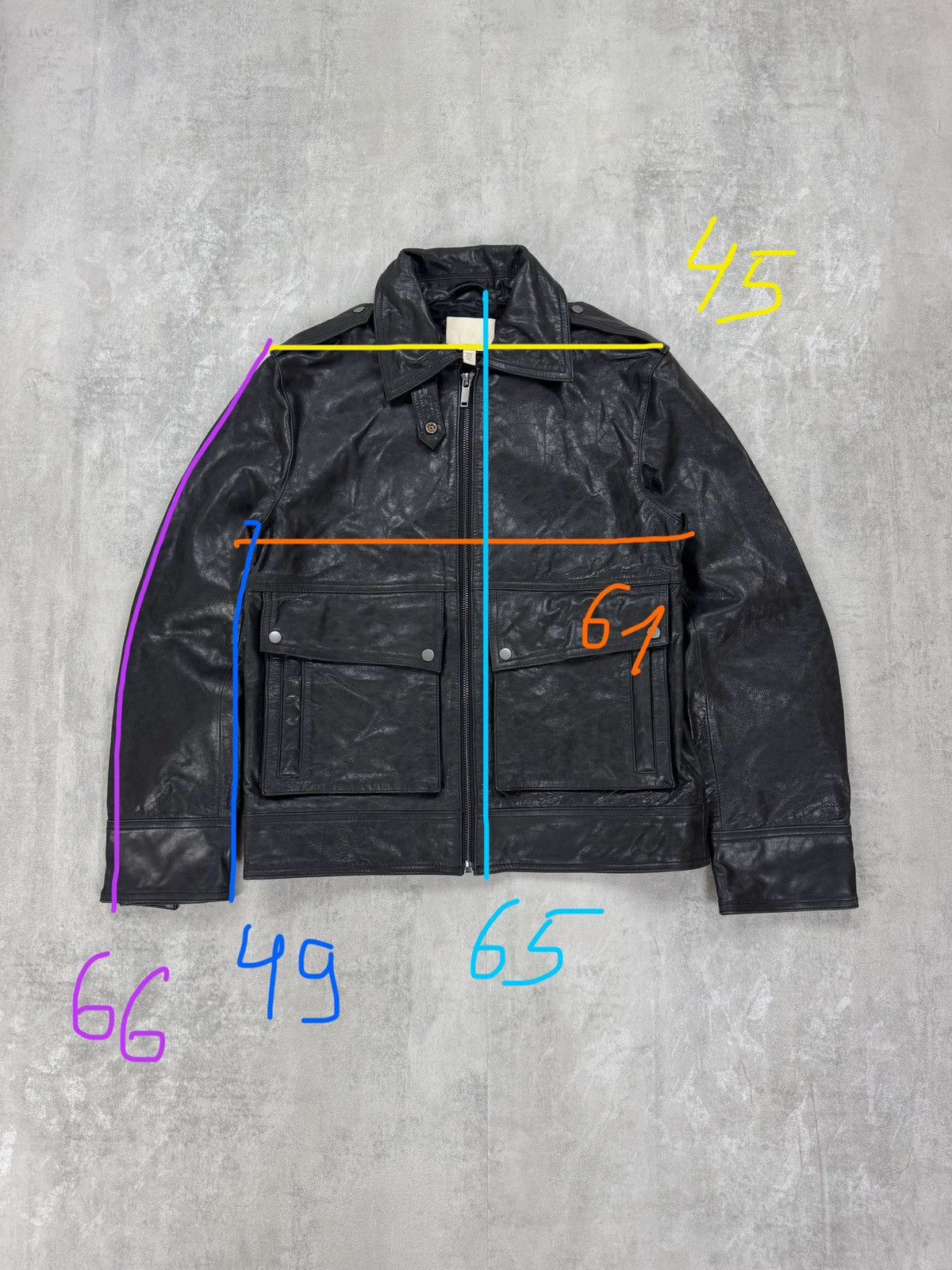 H&M H&M Leather Jacket Biker Cargo Short Flight JKT Mens Preppy Size US XS / EU 42 / 0 - 14 Thumbnail