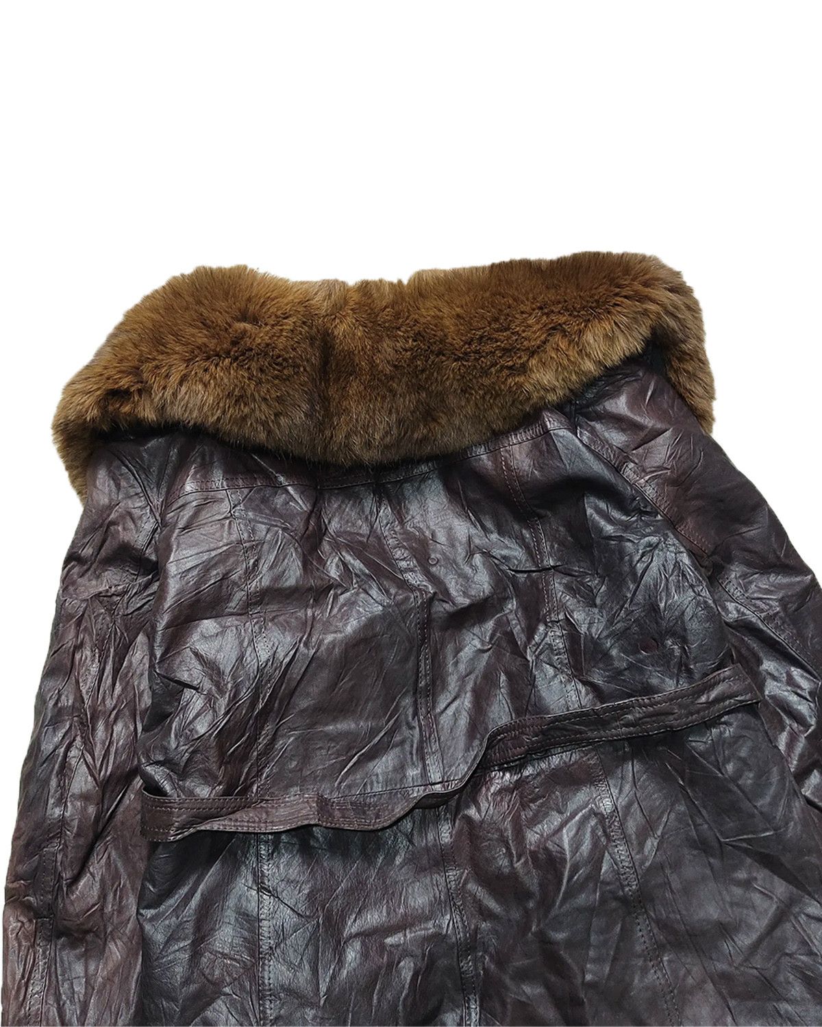 Leather Vintage 80s/90s Leather Fur Coat – Japanese Brand Size US S / EU 44-46 / 1 - 6 Thumbnail