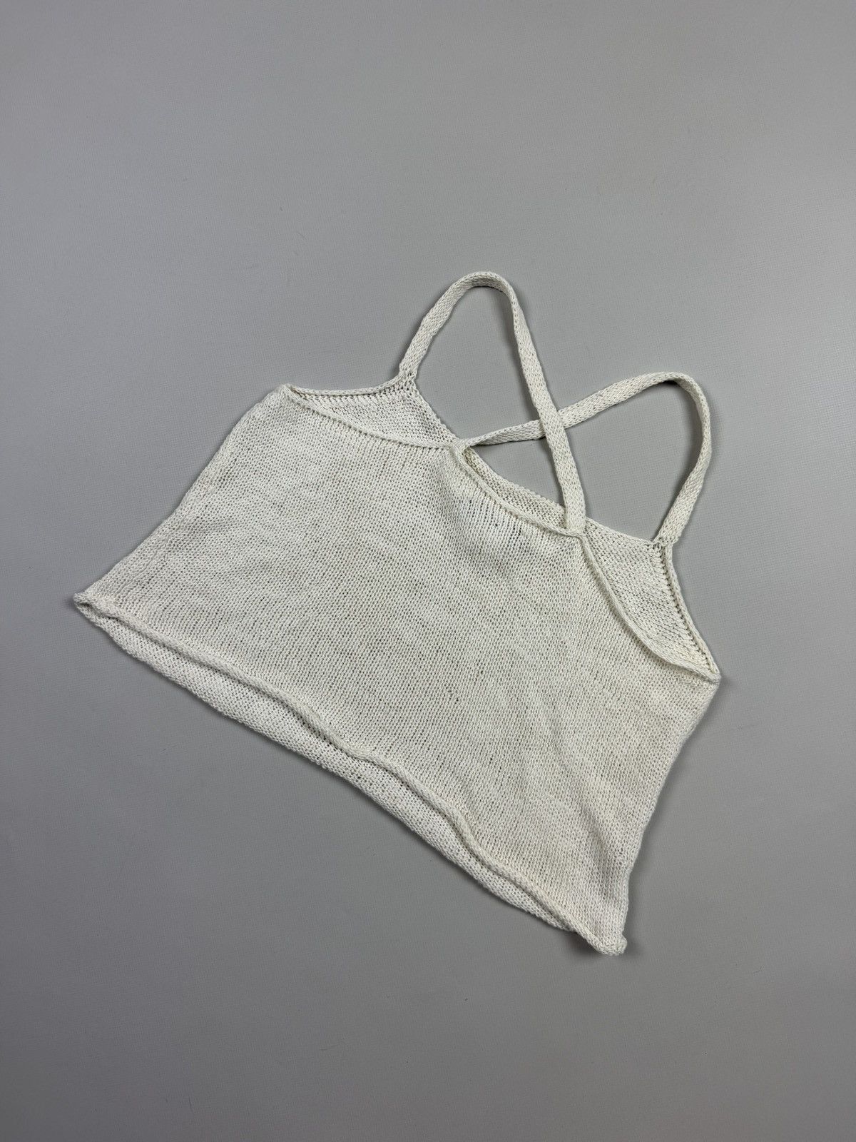 Sarah Pacini Sarah Pacini Y2K AvantGarde Cropped Knit Sleeveless Tank Top Size ONE SIZE - 13 Thumbnail