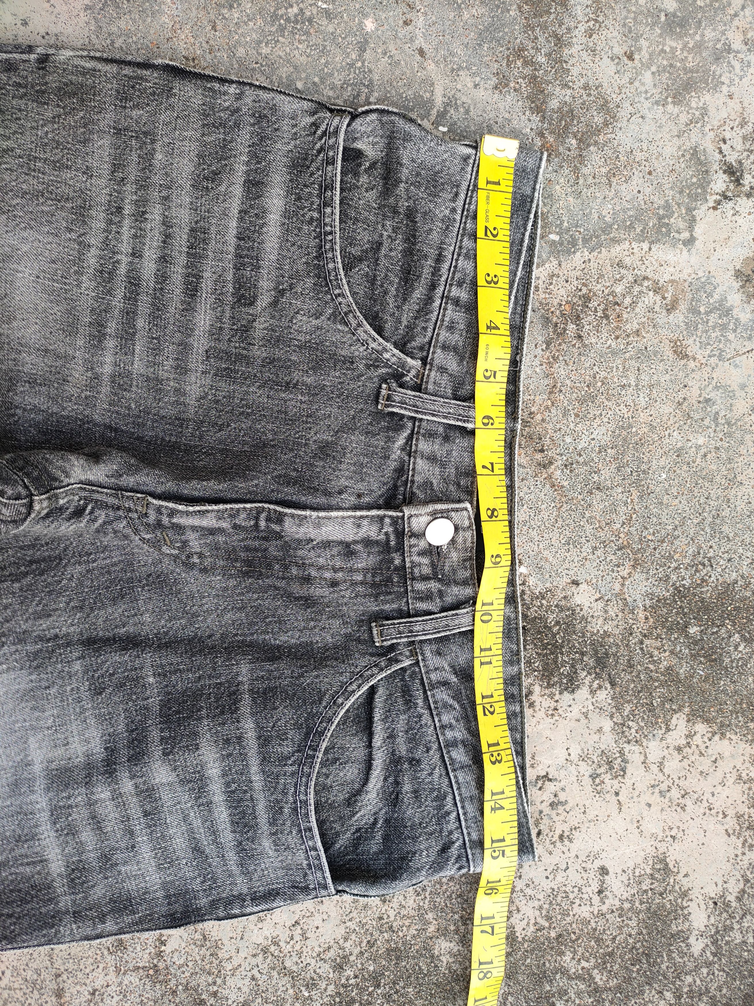 Japanese Brand vtg ageless Flare distressed faded black denim jeans pants Size US 31 - 6 Thumbnail
