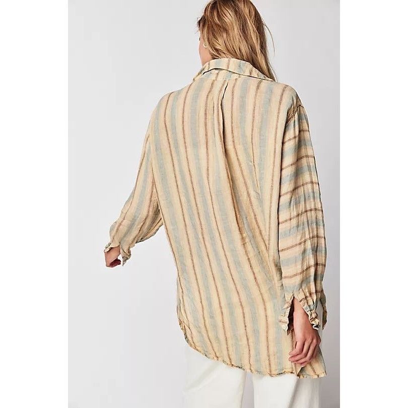 CP Shades NWOT CP Shades Mixed Plaid Linen Double Cloth Top size L Size L / US 10 / IT 46 - 2 Thumbnail