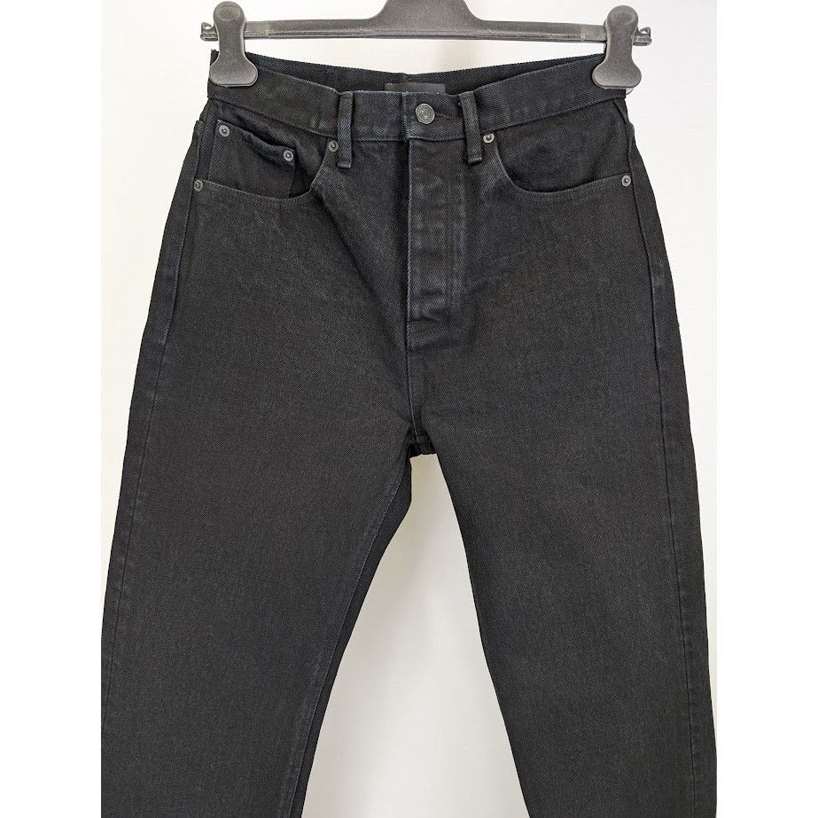 Balenciaga o1rshd1 Japanese Heavy Denim Pants in Pitch Black Size US 31 - 3 Thumbnail