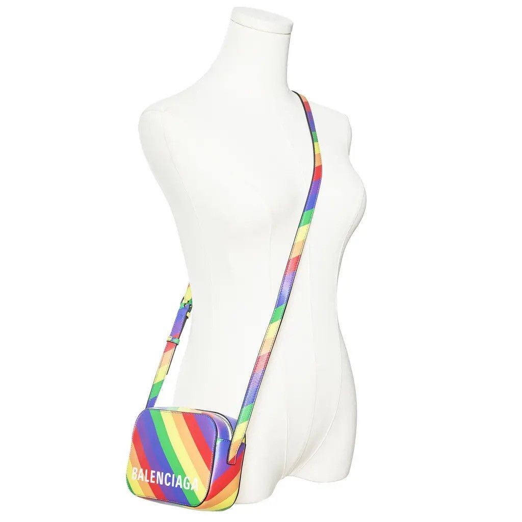 Balenciaga Balenciaga Multicolor Stripe Crossbody Bag - Rainbow Size ONE SIZE - 6 Thumbnail
