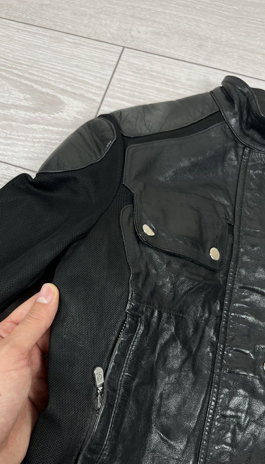 Belstaff Belstaff Vintage Black Leather Biker Moto Jacket Size M / US 6-8 / IT 42-44 - 7 Thumbnail