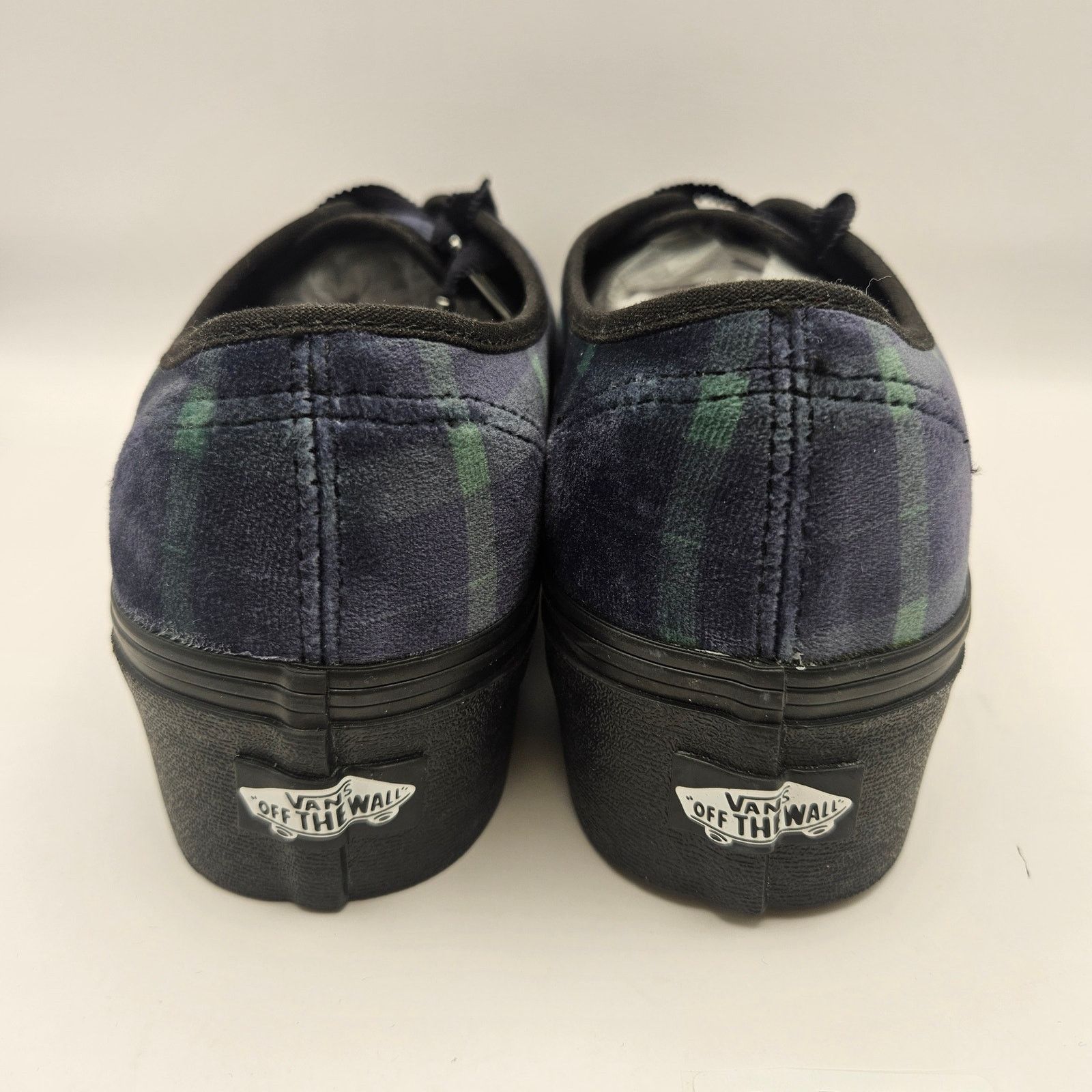 Vans VANS WOMEN'S 9 AUTHENTIC STACKFORM PLAID BLUE PLATFORM SHOES Size US 9 / IT 39 - 3 Thumbnail