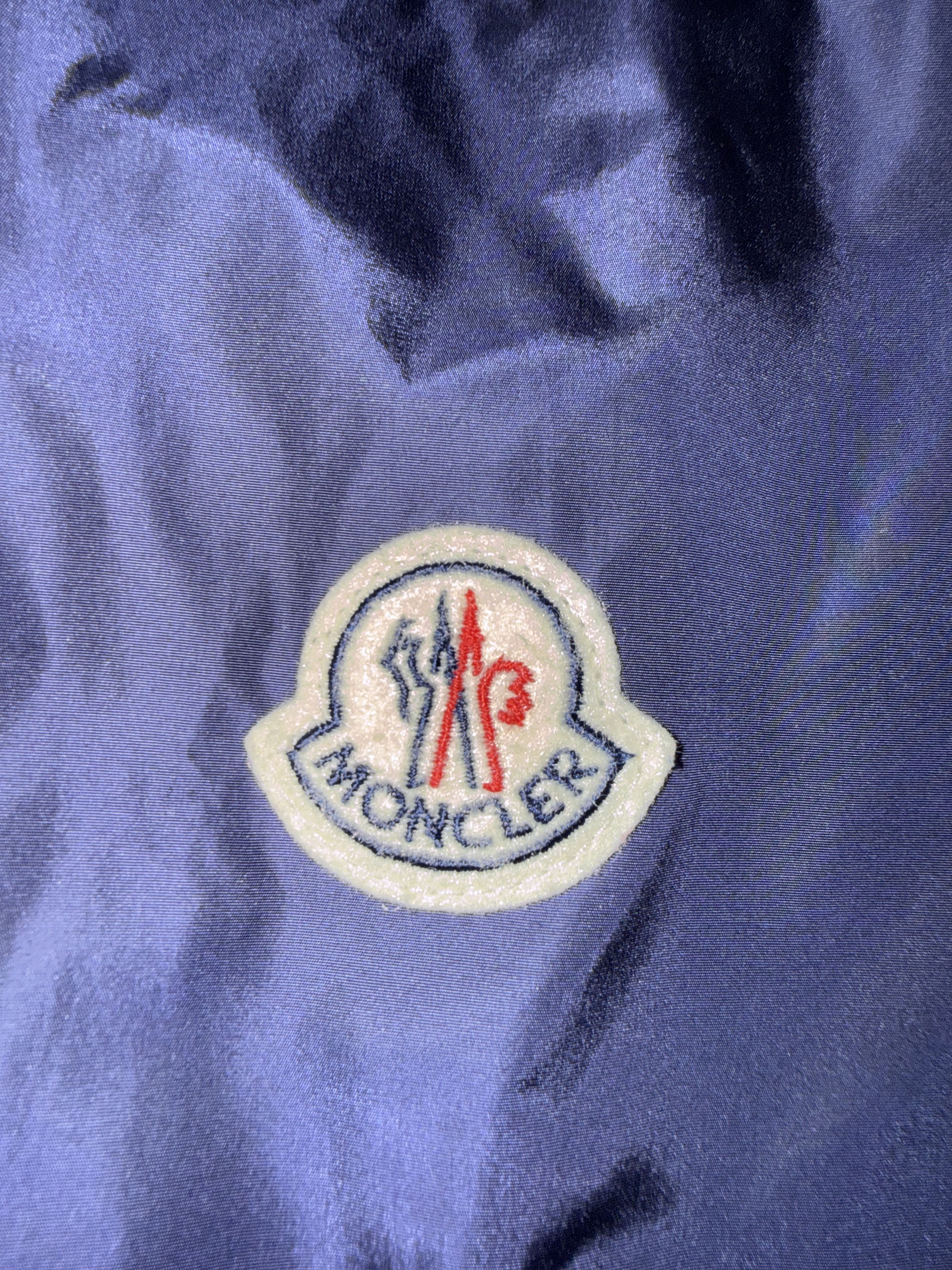 Moncler Moncler Anton Webbing-Trimmed Nylon Hooded Jacket, Navy Size US M / EU 48-50 / 2 - 5 Thumbnail