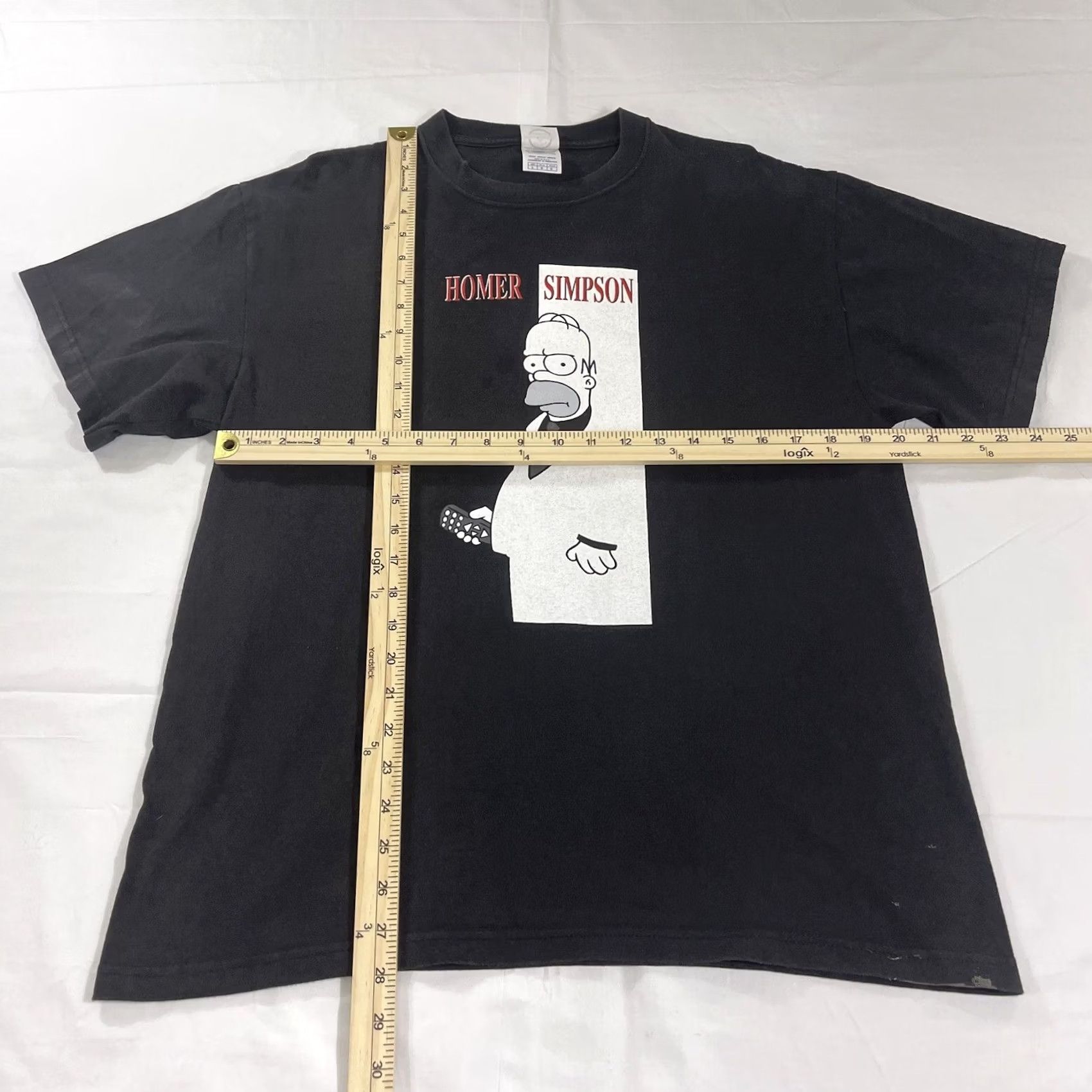 Vintage VINTAGE Homer Simpson Sz L T-Shirt Scarface Graphic 90s Y2K Parody Funny Mafia Size US L / EU 52-54 / 3 - 2 Thumbnail