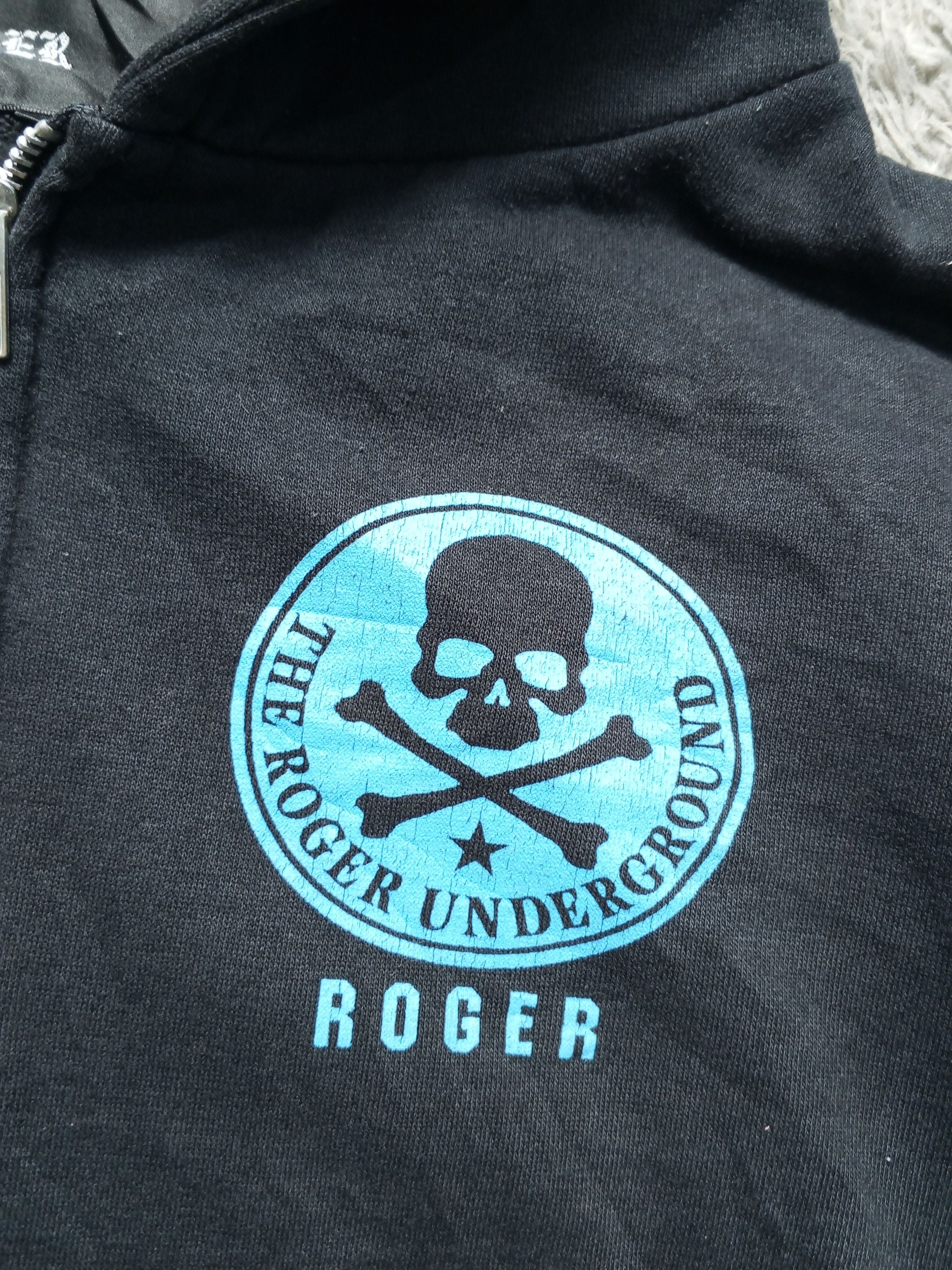 Japanese Brand Vintage Faded Roger Poem Skull Custom Cycle Hoodie Size US L / EU 52-54 / 3 - 4 Thumbnail