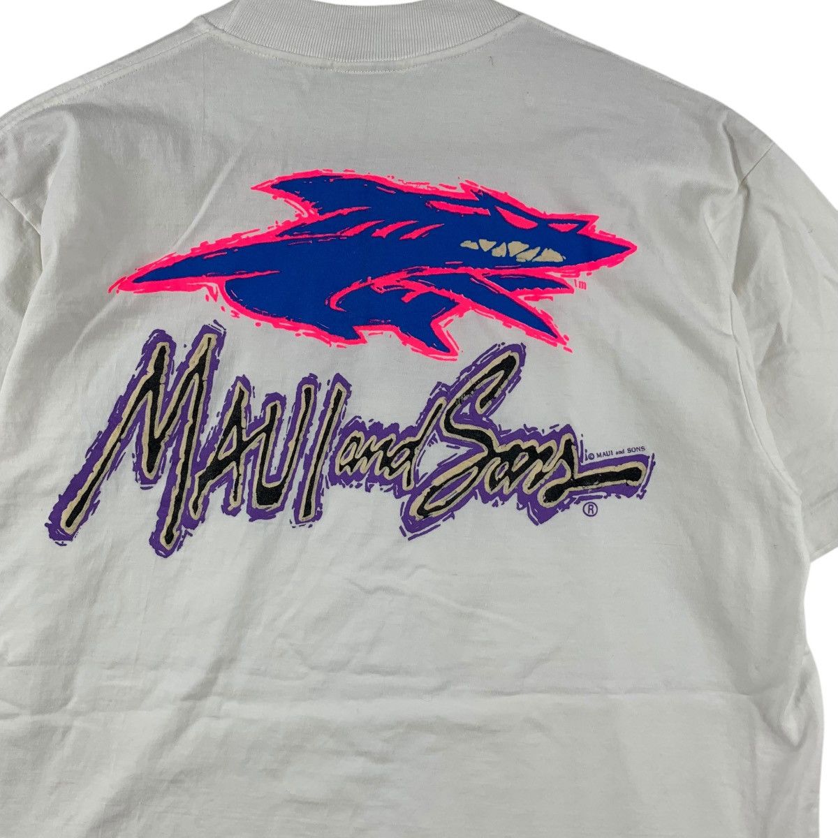 Maui and Sons Vintage 90’ MAUI & SONS SHARK Hawaii Surf Tee Shirt Top Size US M / EU 48-50 / 2 - 6 Thumbnail