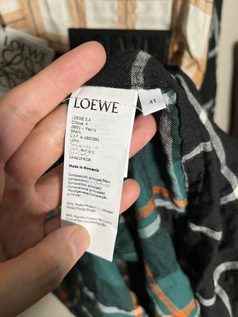 Loewe loewe Color-blocked leather patch logo shirt jacket 2506-Ne Size US L / EU 52-54 / 3 - 4 Thumbnail