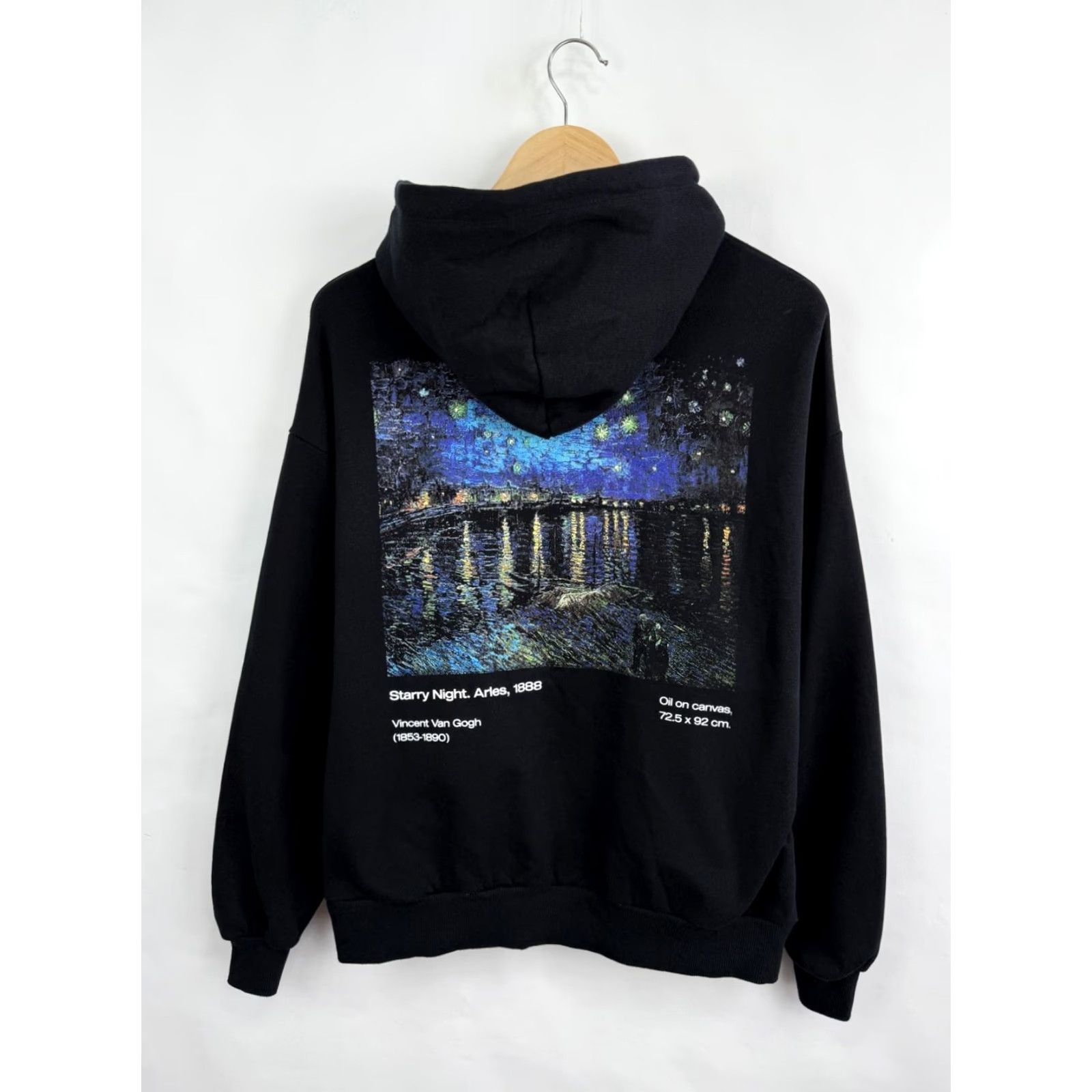 Vintage Y2K Vincent van Gogh Starry Night Arles 1888 Hoodie Rare M Black Mens Hoodie VINTAGE? Size US M / EU 48-50 / 2 - 7 Thumbnail