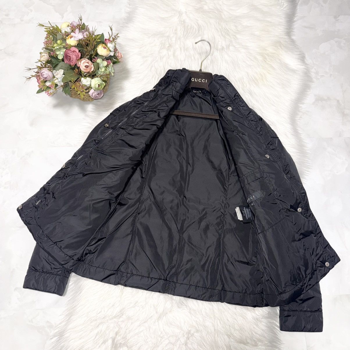 Gucci Authentic Gucci GG Logo Button Quilted Down Jacket 38 Black Size XS / US 0-2 / IT 36-38 - 13 Thumbnail