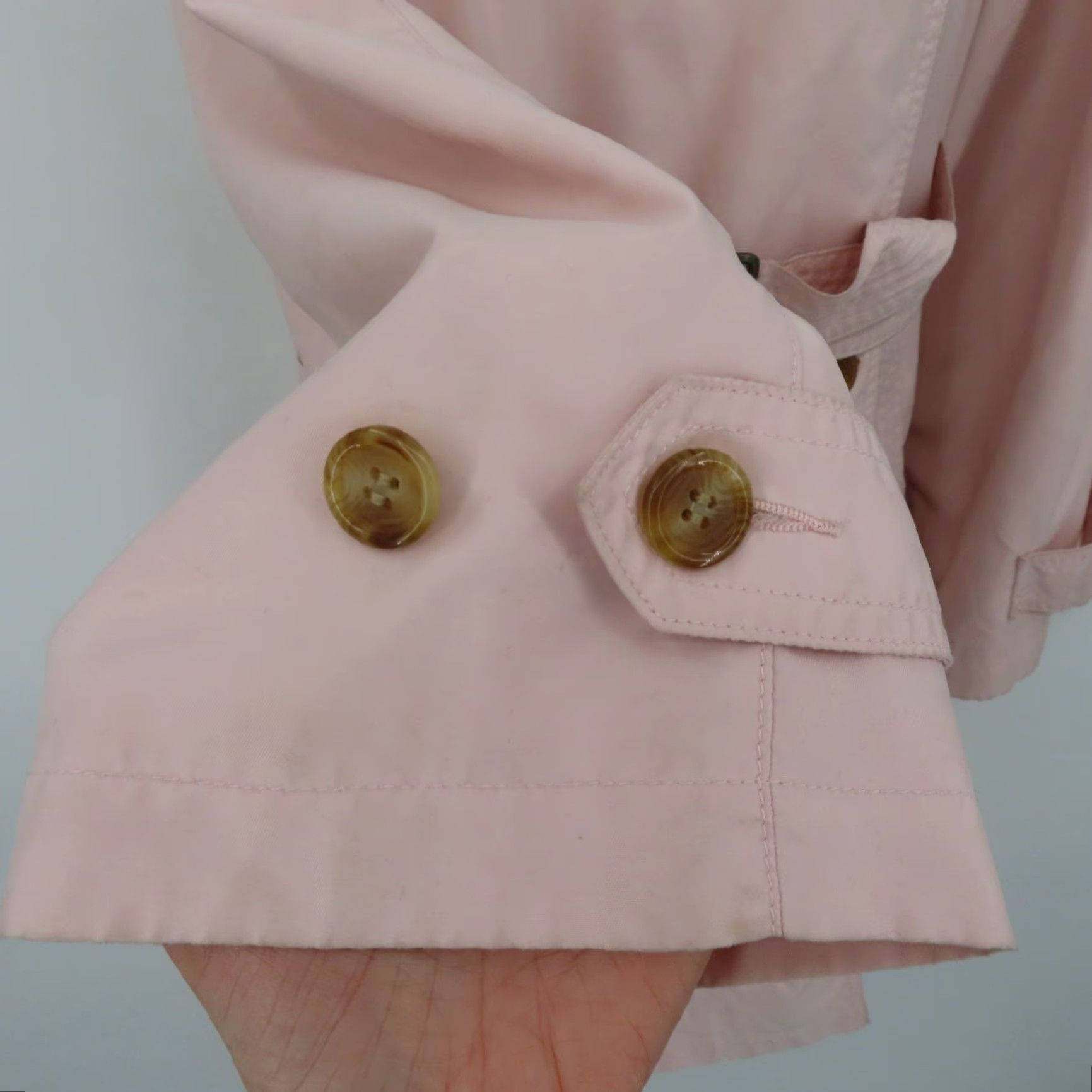 Pinko CW Clifford & Willis Women Coat Trench Pink Collared Button Front Small S Jacket Size S / US 4 / IT 40 - 5 Thumbnail