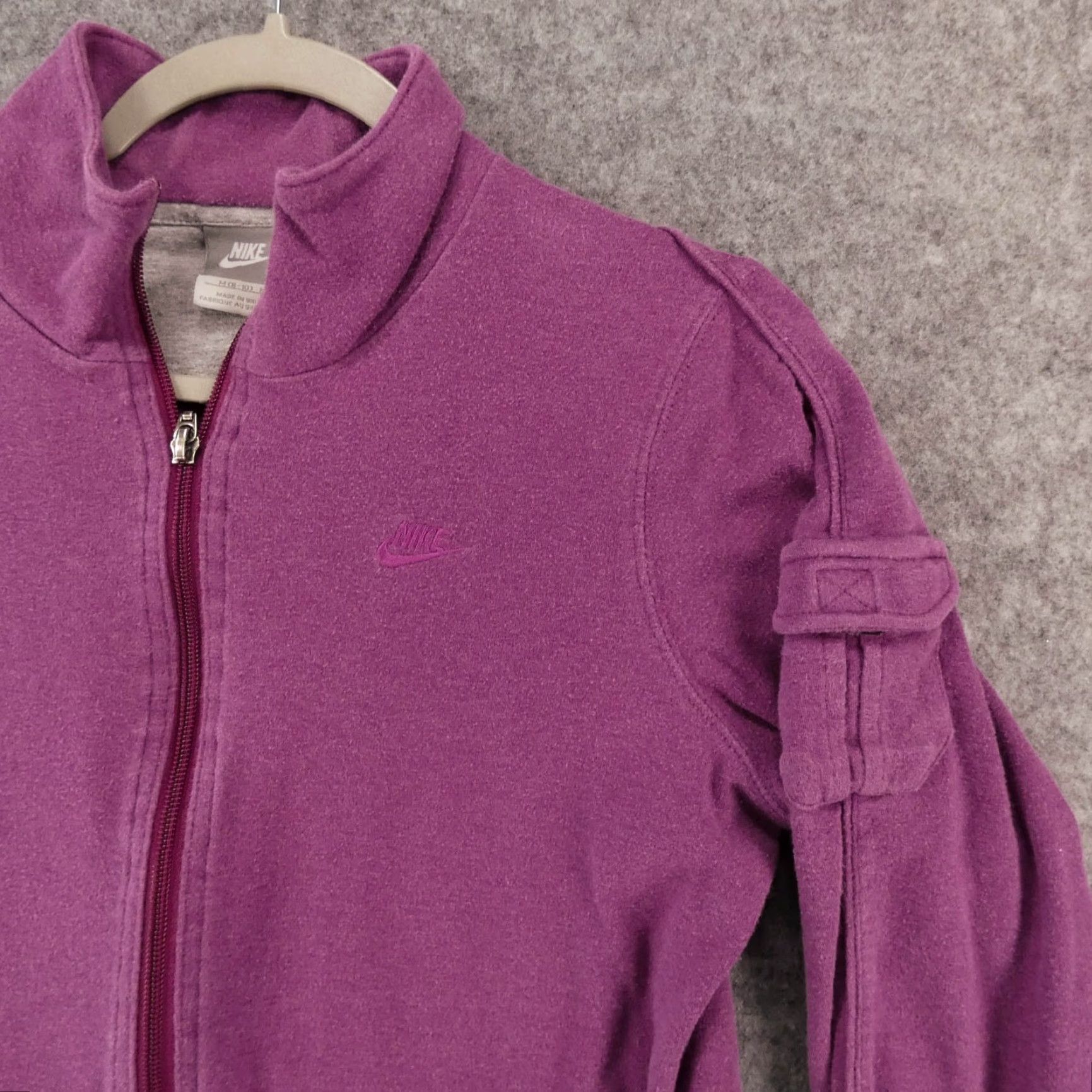 Nike Nike Track Jacket Womens Medium (8-10) Purple Full Zip Stretch w Pockets Logo Size M / US 6-8 / IT 42-44 - 6 Thumbnail