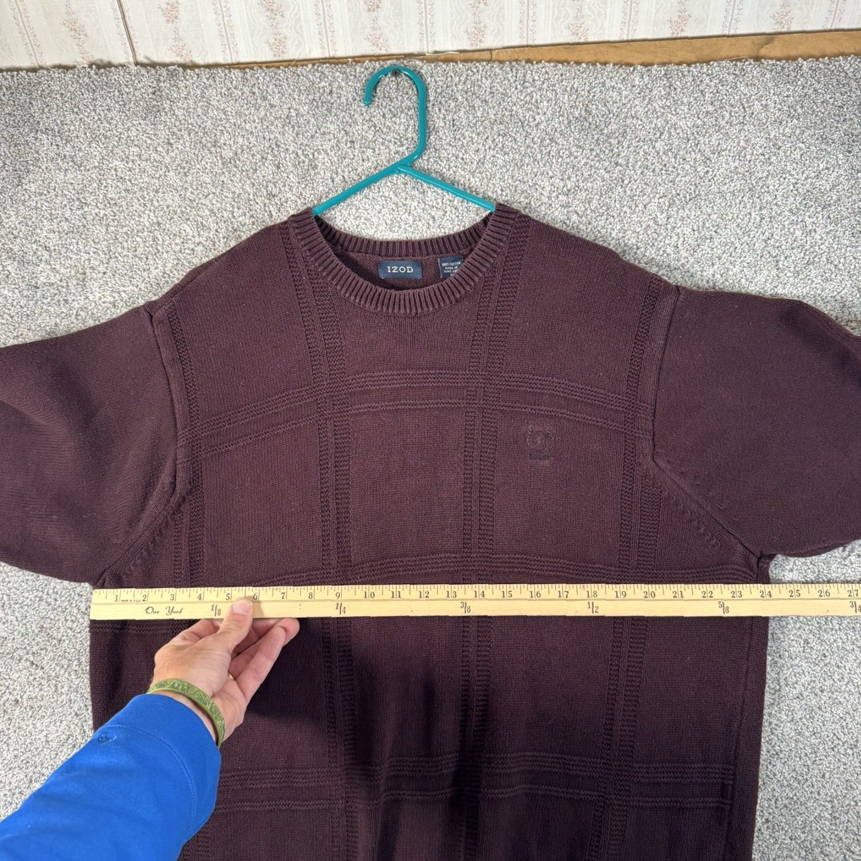 Izod VINTAGE Izod Sweater XL Textured Preppy Dark Academia Ivy Old Money Dad Men Crew Neck Knit Pullover Red 90s Size US XL / EU 56 / 4 - 3 Thumbnail