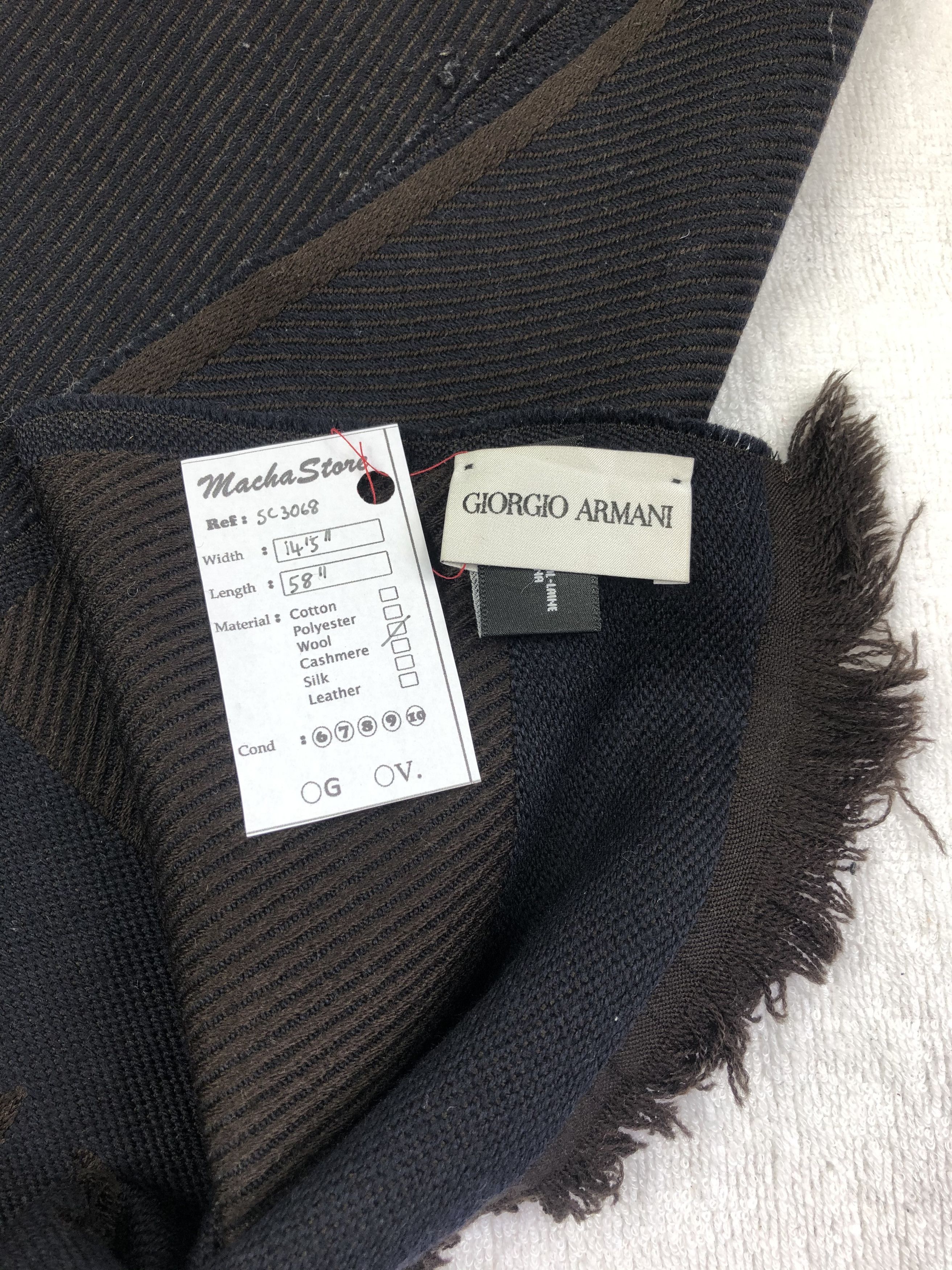 Giorgio Armani Giorgio Armani Cashmere Scarf / Muffler / Neckwear Size ONE SIZE - 4 Thumbnail