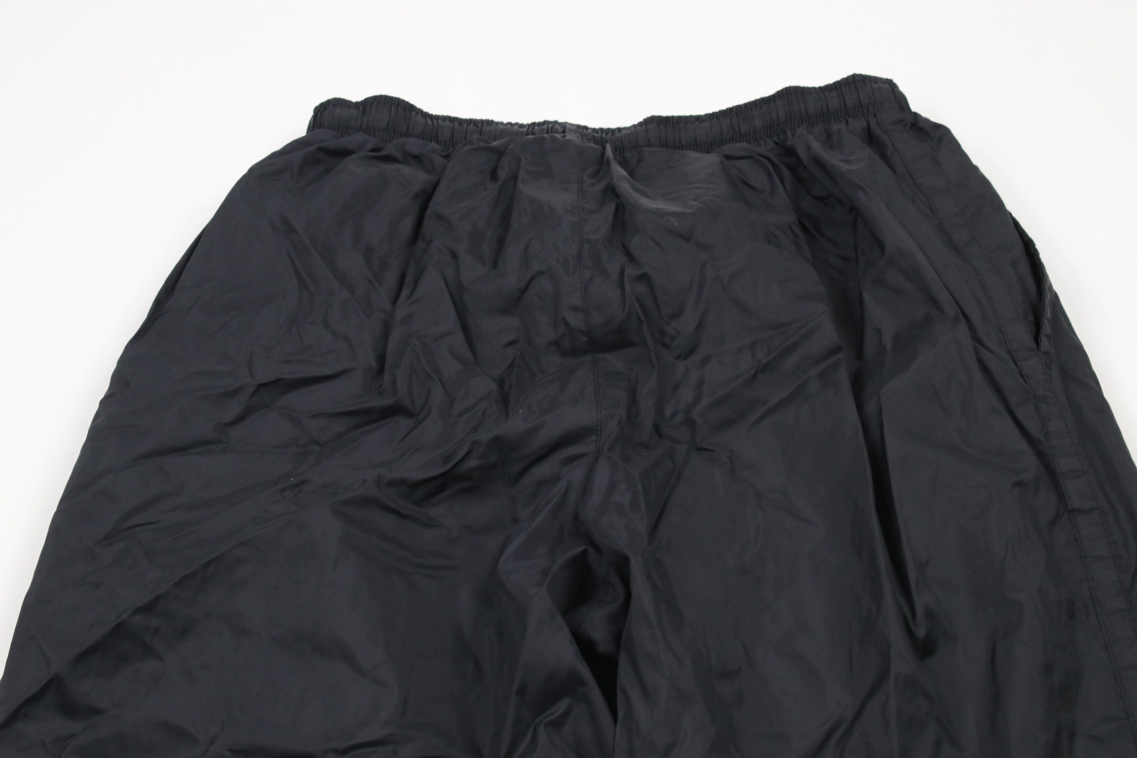 Nike × Vintage Vintage Nike Mini Swoosh Wide Leg Windbreaker Pants Black Size US 36 / EU 52 - 11 Thumbnail