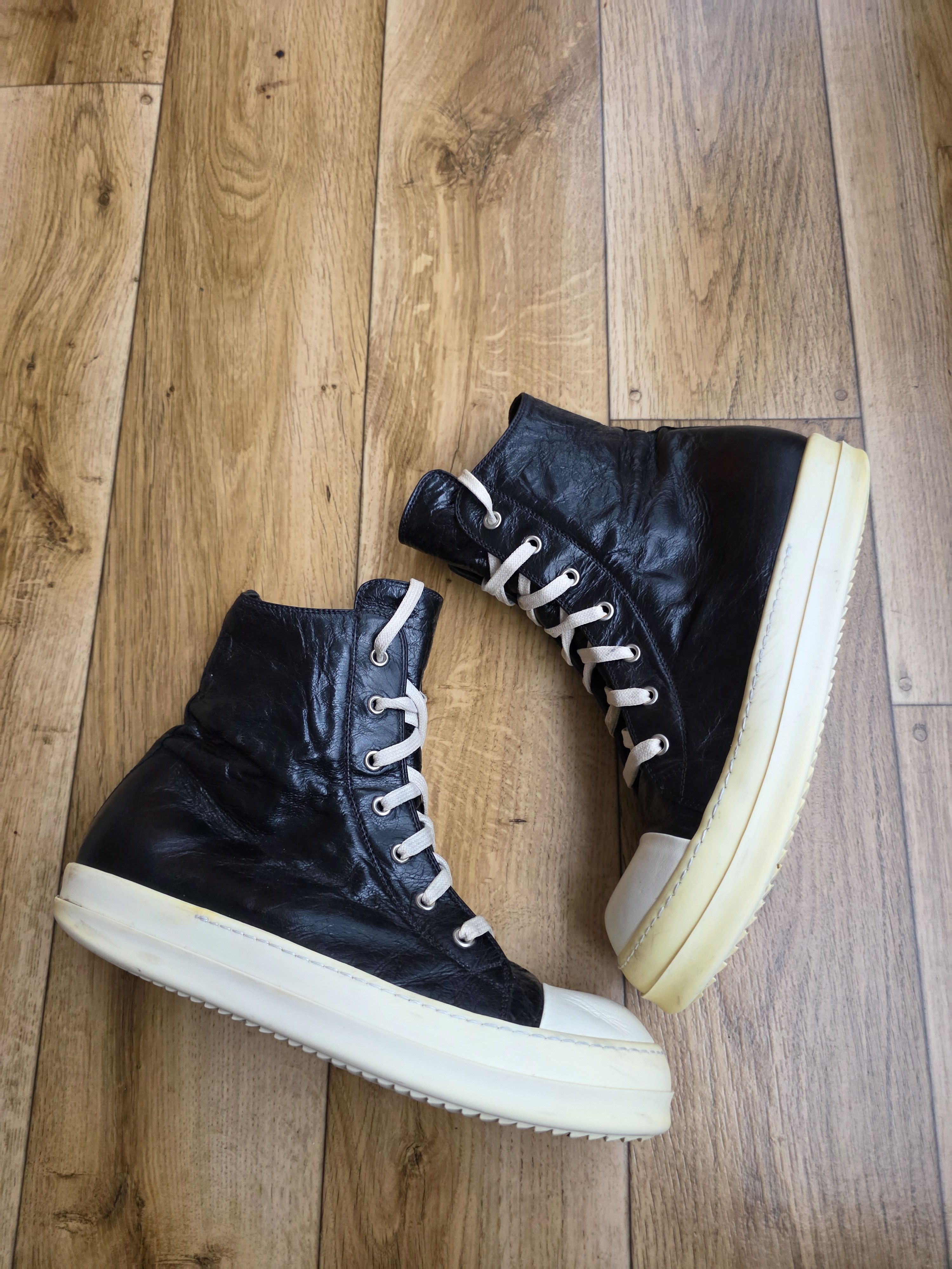 Rick Owens Rick Owens Cracked Effect Mainline Ramones Size US 9 / EU 42 - 3 Thumbnail