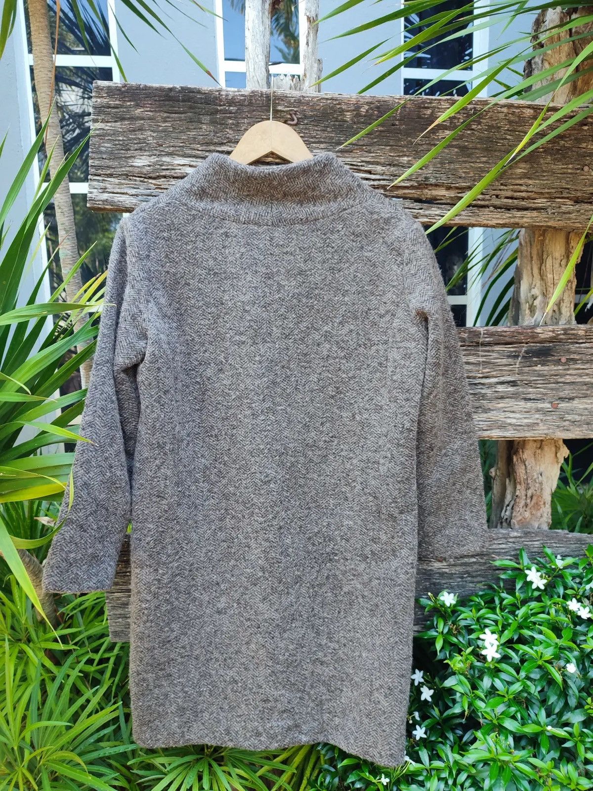 ABAHOUSE Abahouse ECRU Women’s Wool Blend Shawl Collar Overcoat Size M / US 6-8 / IT 42-44 - 7 Thumbnail