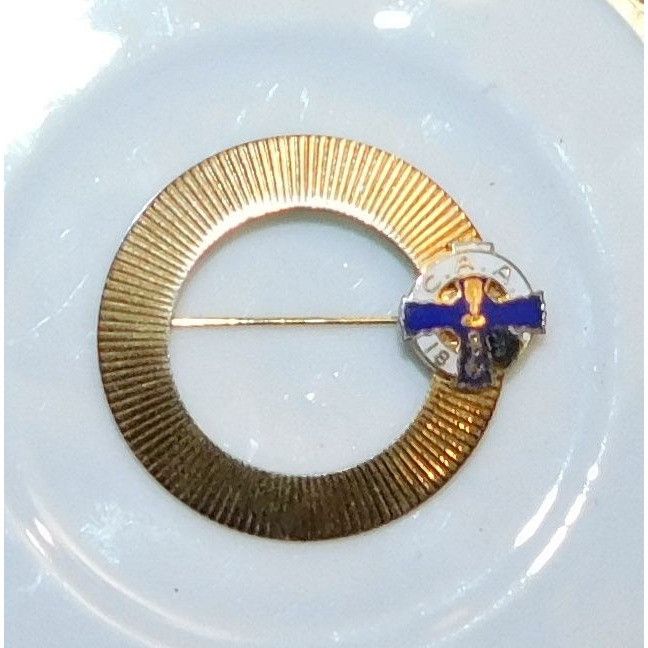 Other Vintage CAA 1878 Pin Gold Tone With Enamel Size ONE SIZE - 1 Thumbnail