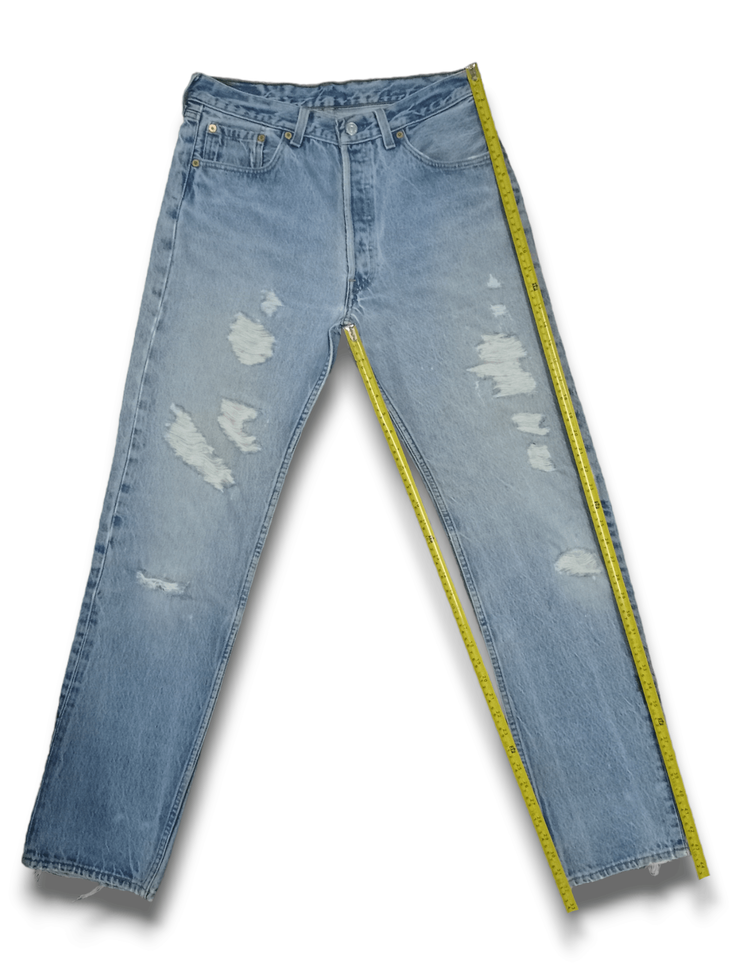 Levi's × Levi's Vintage Clothing Vintage 90s Levis 501 Stonewashed Distressed Loose Jeans Size US 30 / EU 46 - 11 Thumbnail