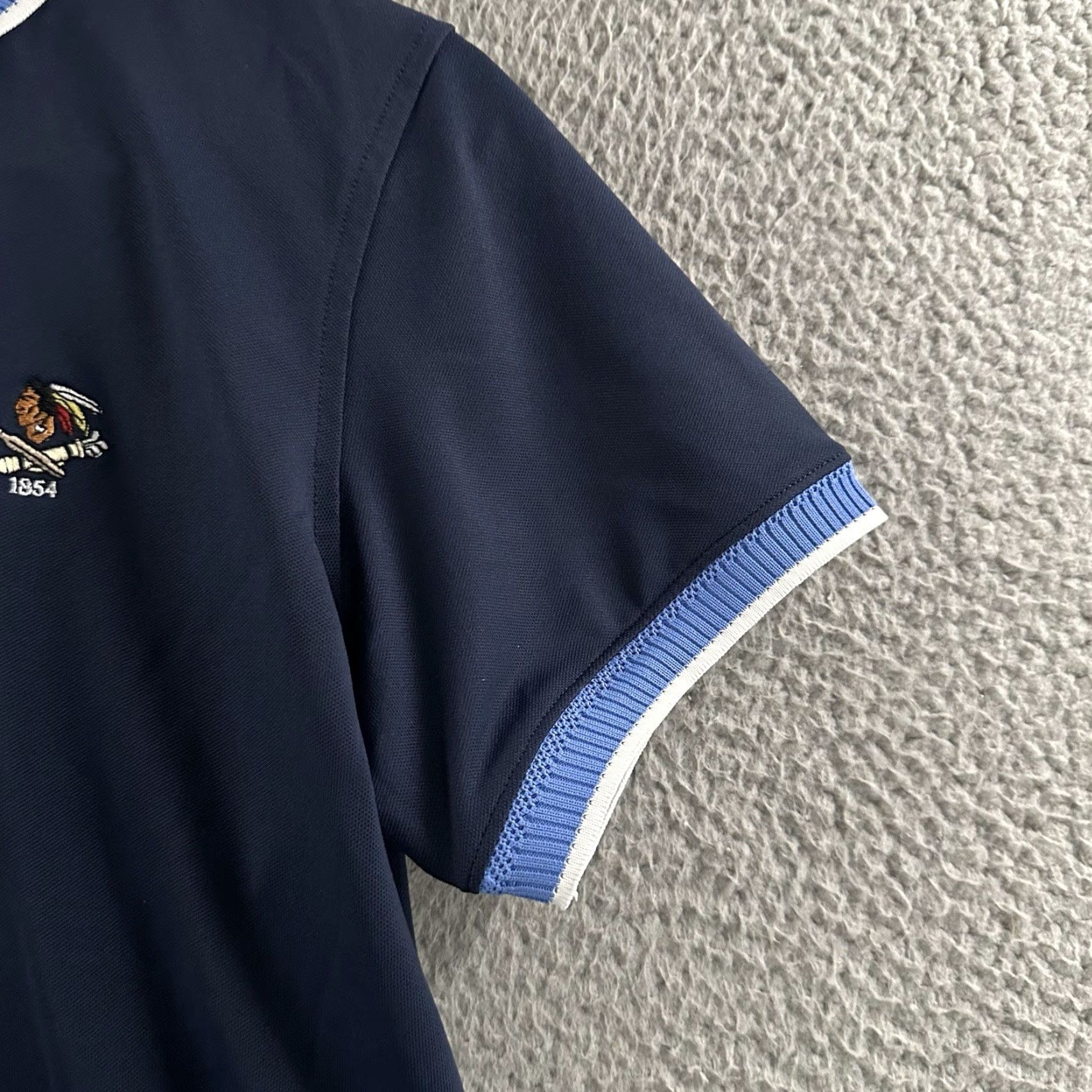 Peter Millar Peter Millar Polo Womens Top Blue M Polyester Philadelphia Cricket Club Short Sleeve Buttoned Polo Shirt Size M / US 6-8 / IT 42-44 - 3 Thumbnail