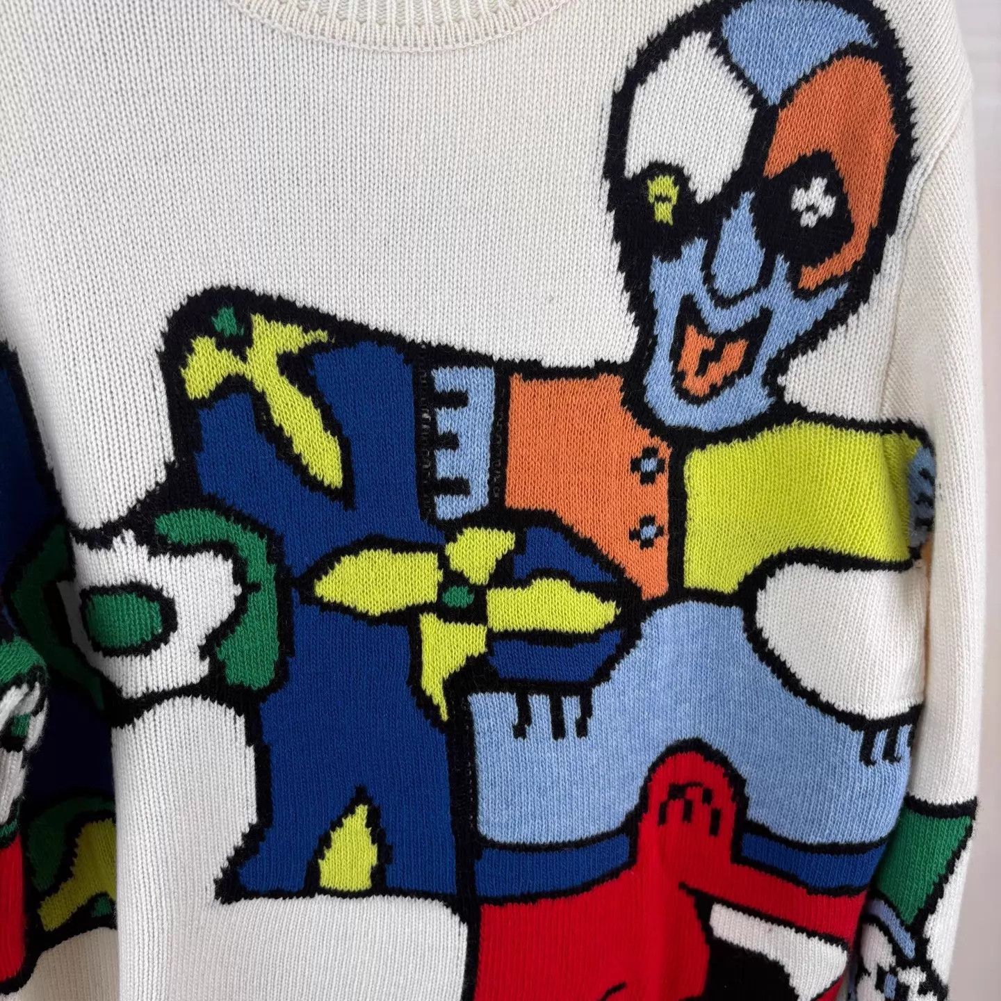 Louis Vuitton Louis Vuitton Abstract Cartoon Sweater M (New Unused) Size M / US 6-8 / IT 42-44 - 4 Thumbnail