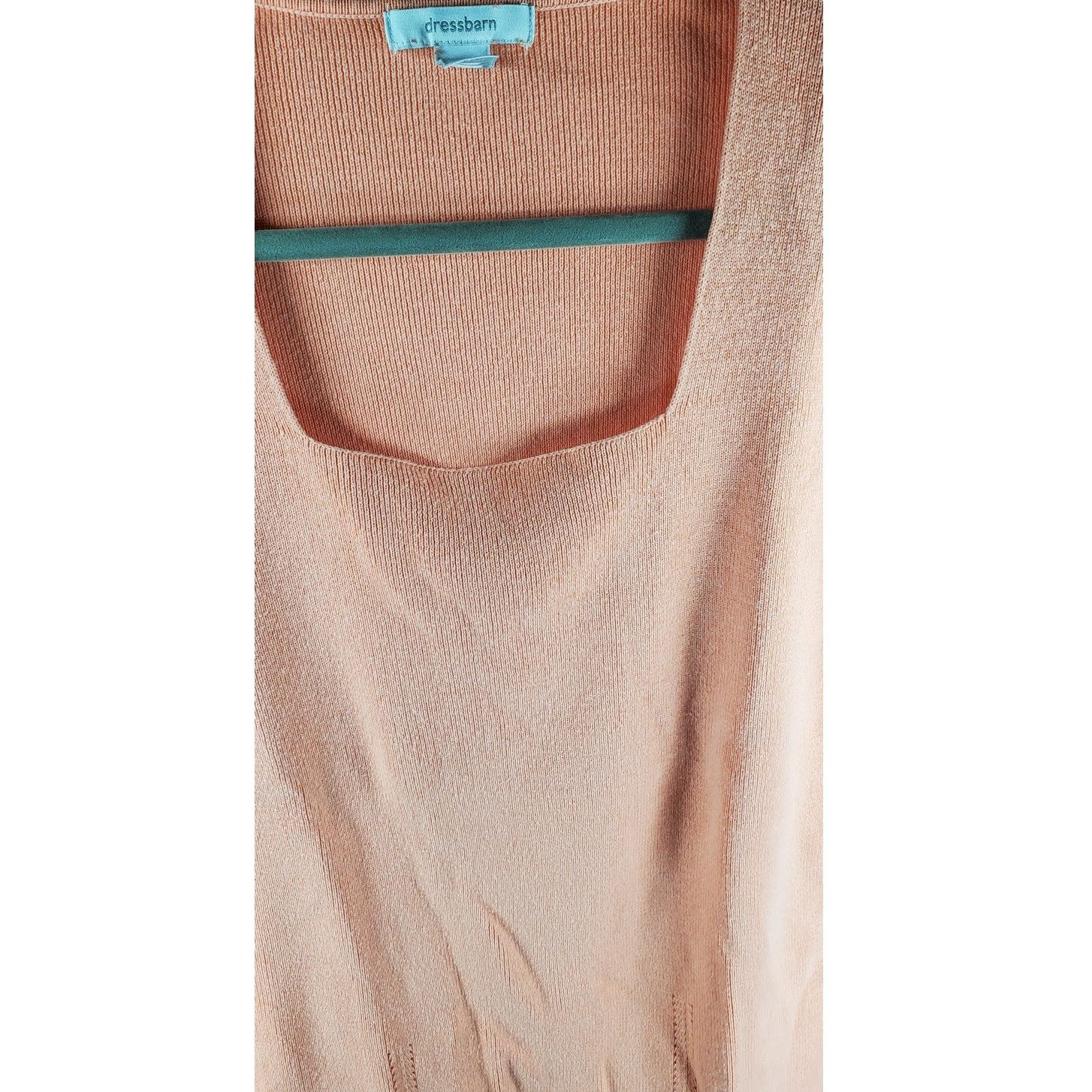 Other Dressbarn Peach Orange Short Sleeve Knit Sweater Size XL Size XL / US 12-14 / IT 48-50 - 3 Thumbnail