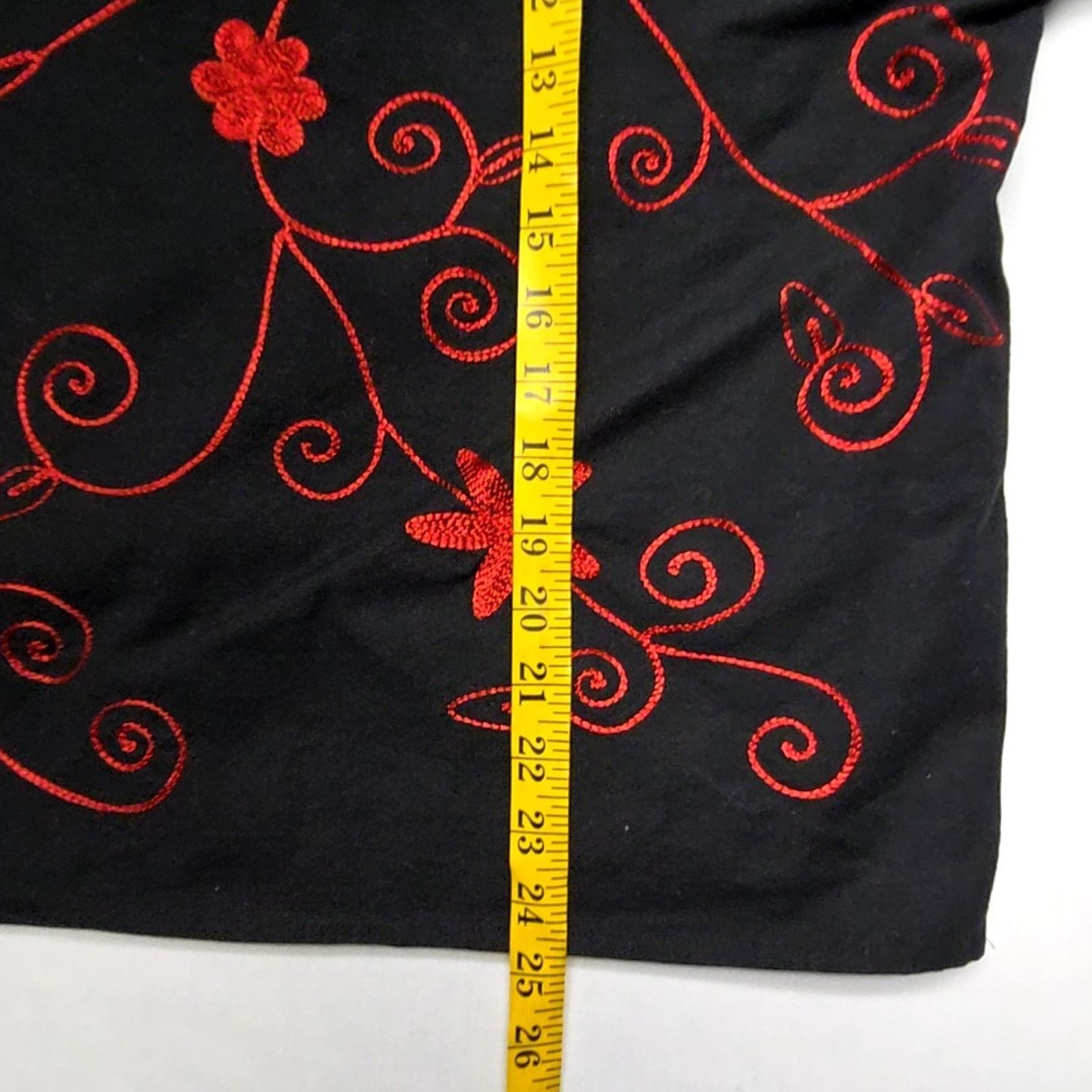 Vintage Vintage Keren Hart Floral Embroidered Jacket Black Red M Size M / US 6-8 / IT 42-44 - 8 Thumbnail