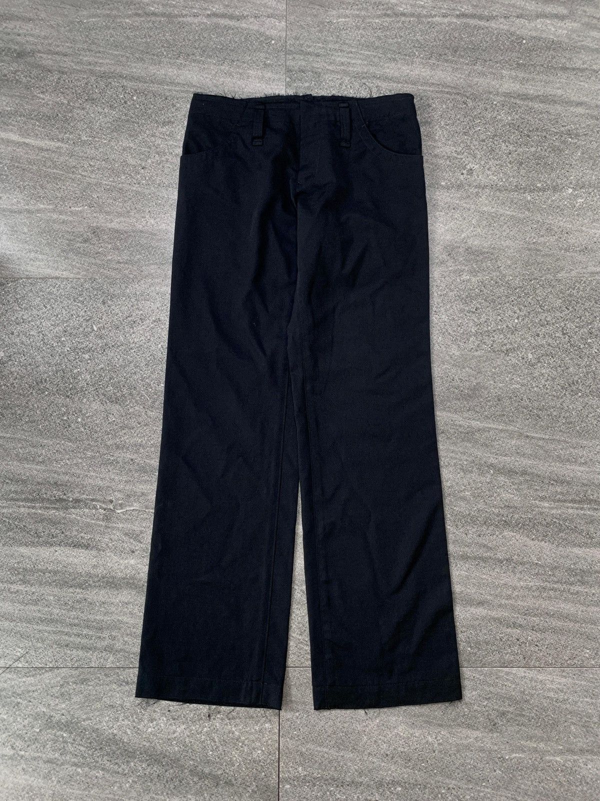 Yohji Yamamoto Y's by Yohji Yamamoto Frayed Seam Trousers Size US 29 - 2 Thumbnail