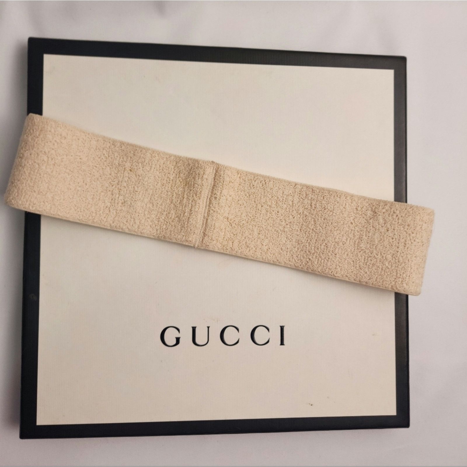 Gucci Gucci ivory beige Monogram print elastic headband Size ONE SIZE - 5 Thumbnail