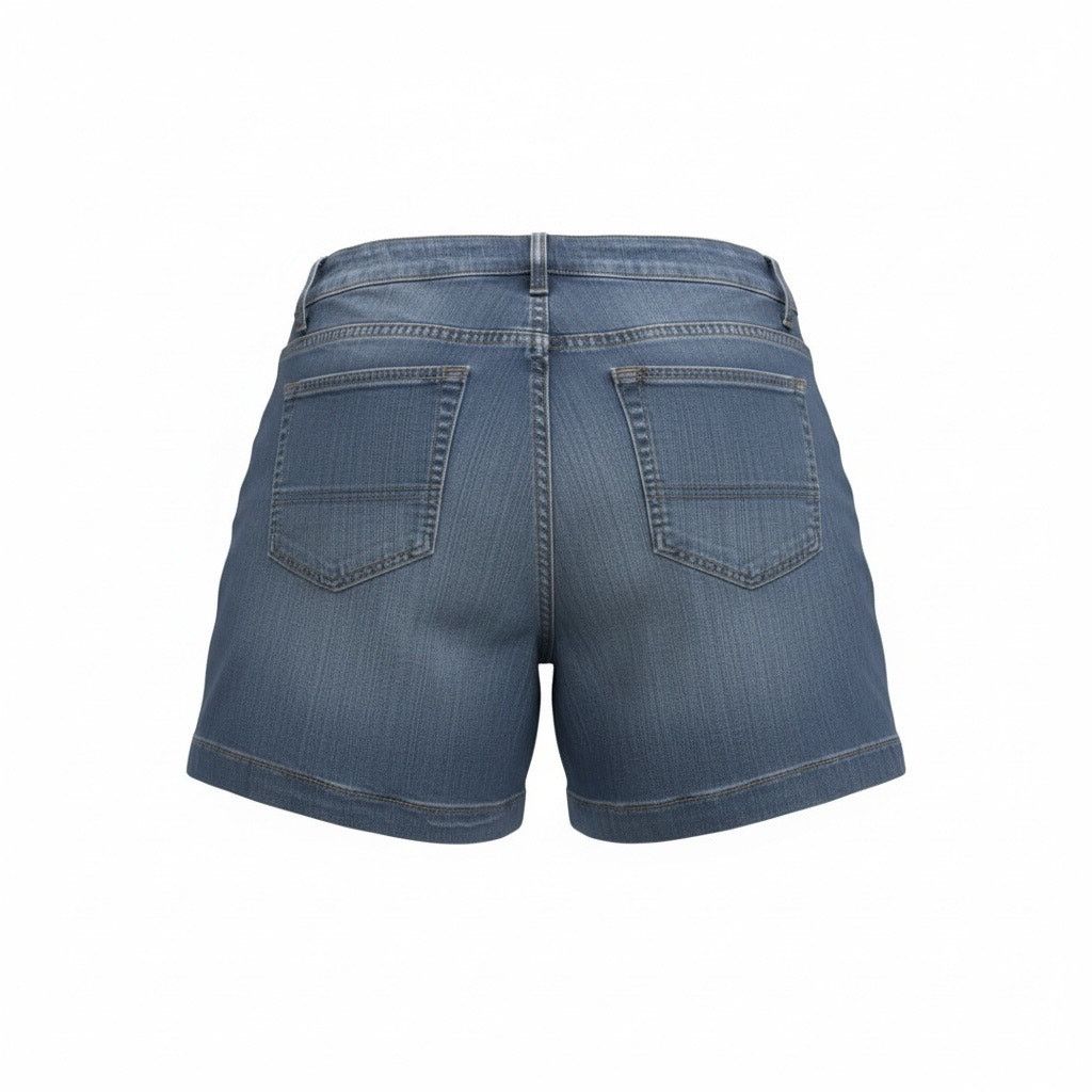 Merona Merona Women’s Denim Shorts Size 6 Blue Cuffed Hem Casual Size 28" / US 6 / IT 42 - 2 Thumbnail