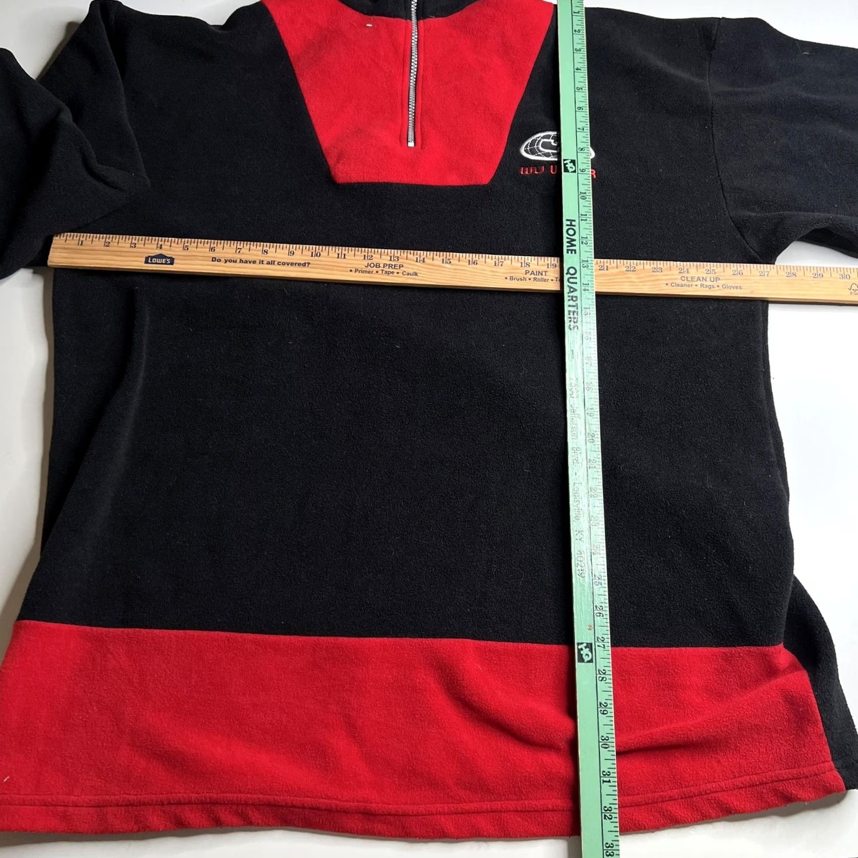 Vintage Wu Wear Sweatshirt Mens XL Black Red Fleece 1/4 Zip Mock Neck Pullover Hip Hop Size US XL / EU 56 / 4 - 6 Thumbnail
