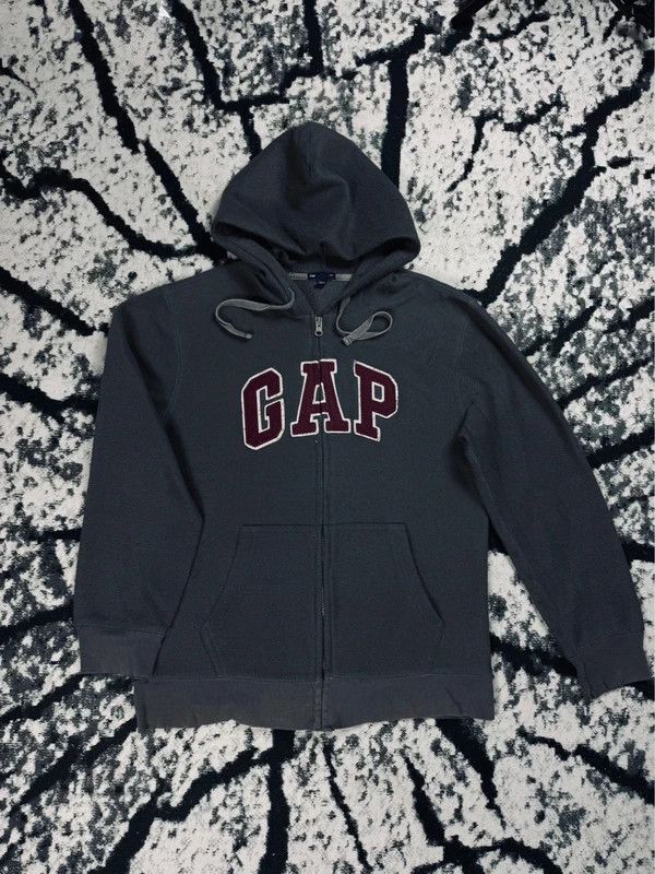 Gap Gap fleece hoodie zip gray purple M Size M / US 6-8 / IT 42-44 - 1 Thumbnail