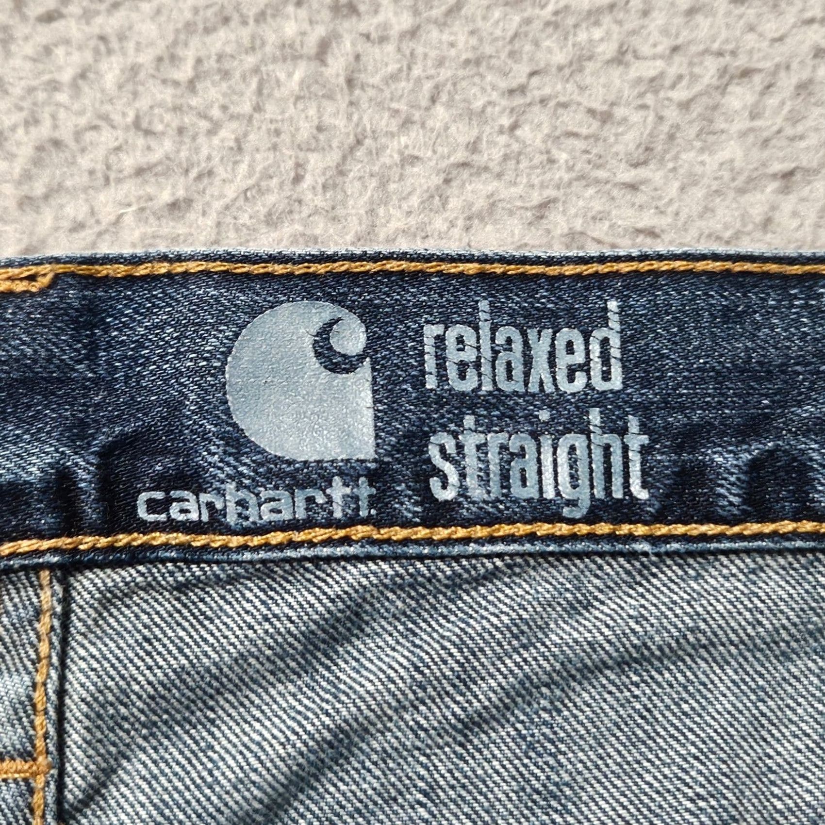 Carhartt Carhartt Relaxed Straight Jeans 40 x 30 Blue Denim Durable Workwear Mens Size US 40 / EU 56 - 3 Thumbnail