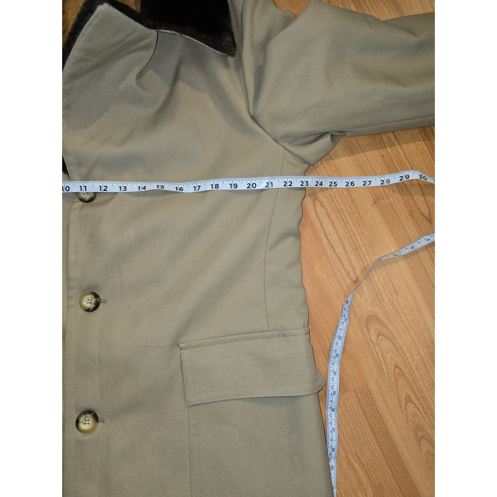 Sears Vintage Sears Overcoat 70s Faux Fur Collar 42 Reg Tan Jacket Size US L / EU 52-54 / 3 - 7 Thumbnail
