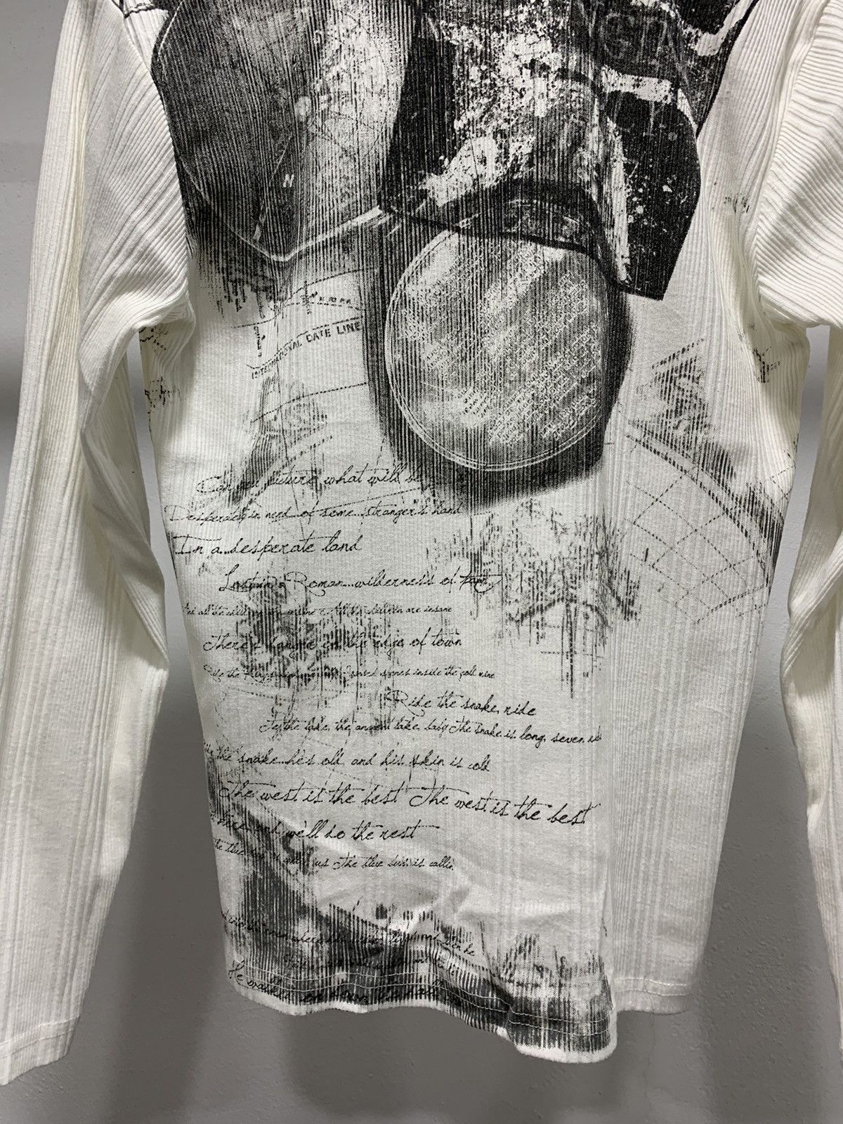 Hysteric Glamour In the Attic Poem Punk Printed Pleated Knit Size US M / EU 48-50 / 2 - 4 Thumbnail