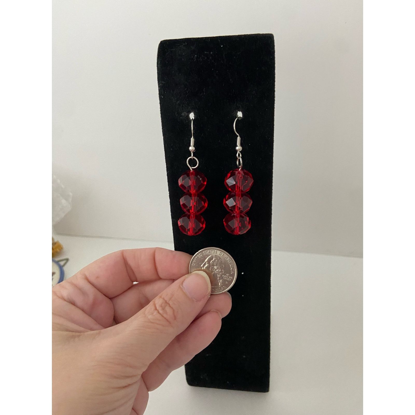 Other red glass bead earrings Size ONE SIZE - 2 Thumbnail