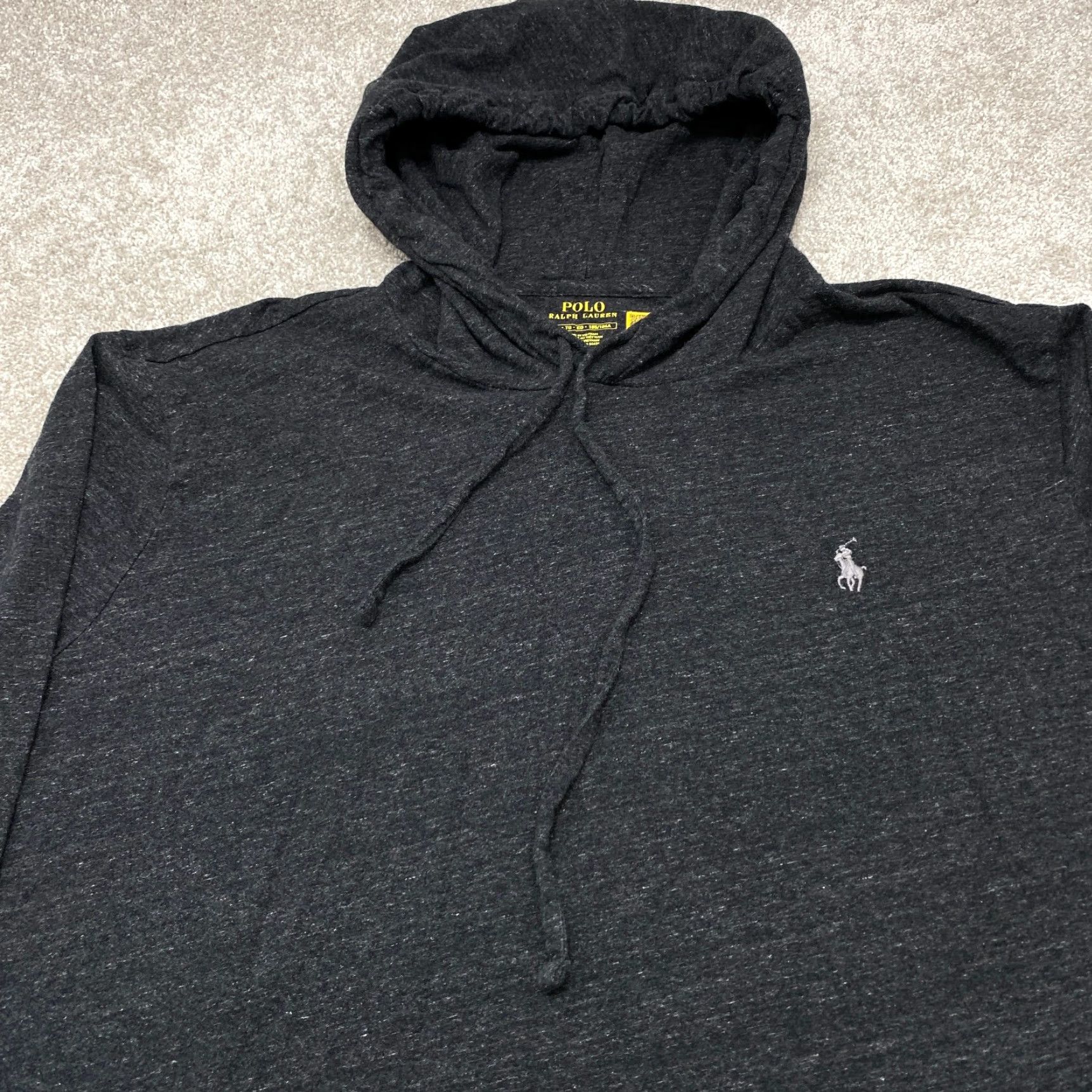 Polo Ralph Lauren Polo Ralph Lauren Hoodie Men XL Black Gray Long Sleeve Hooded Lightweight Pullover Classic Designer 6917 Size US XL / EU 56 / 4 - 4 Thumbnail
