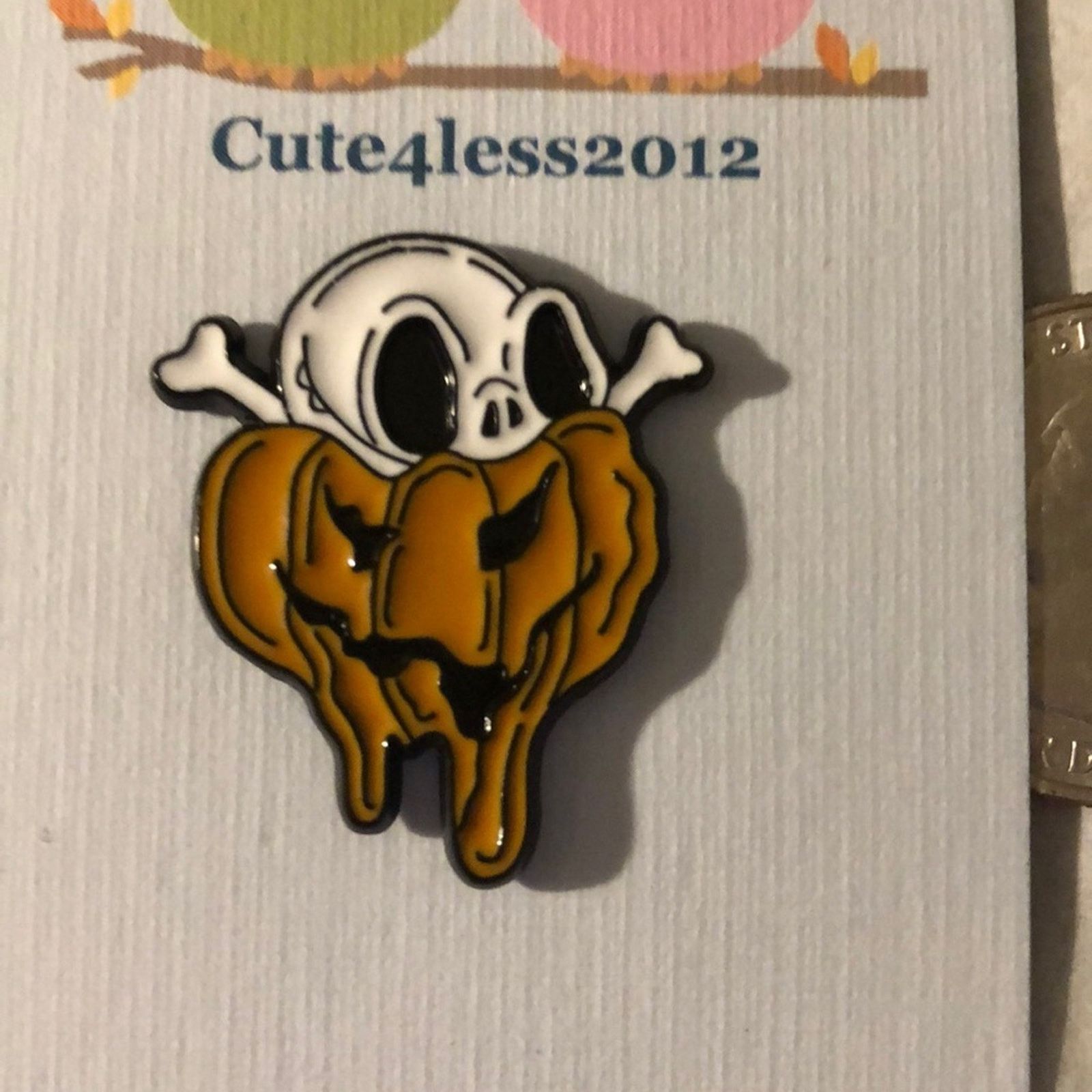 Other Pumpkin and Skull Halloween Pin Brooch Size ONE SIZE - 1 Thumbnail