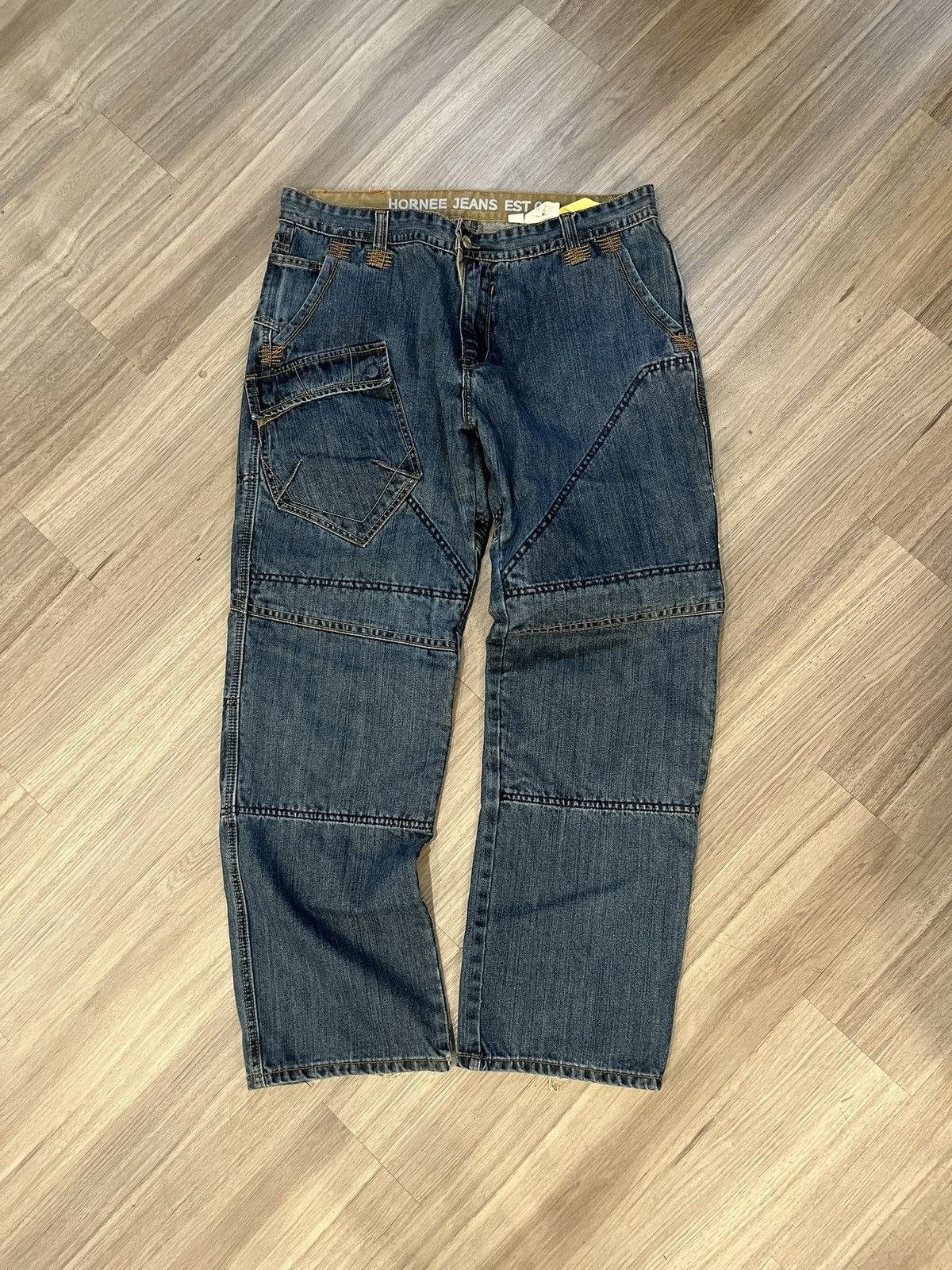 Japanese Brand Vintage Hornee Y2K Baggy Jeans JNCO style, Japanese Denim Size US 36 / EU 52 - 1 Thumbnail