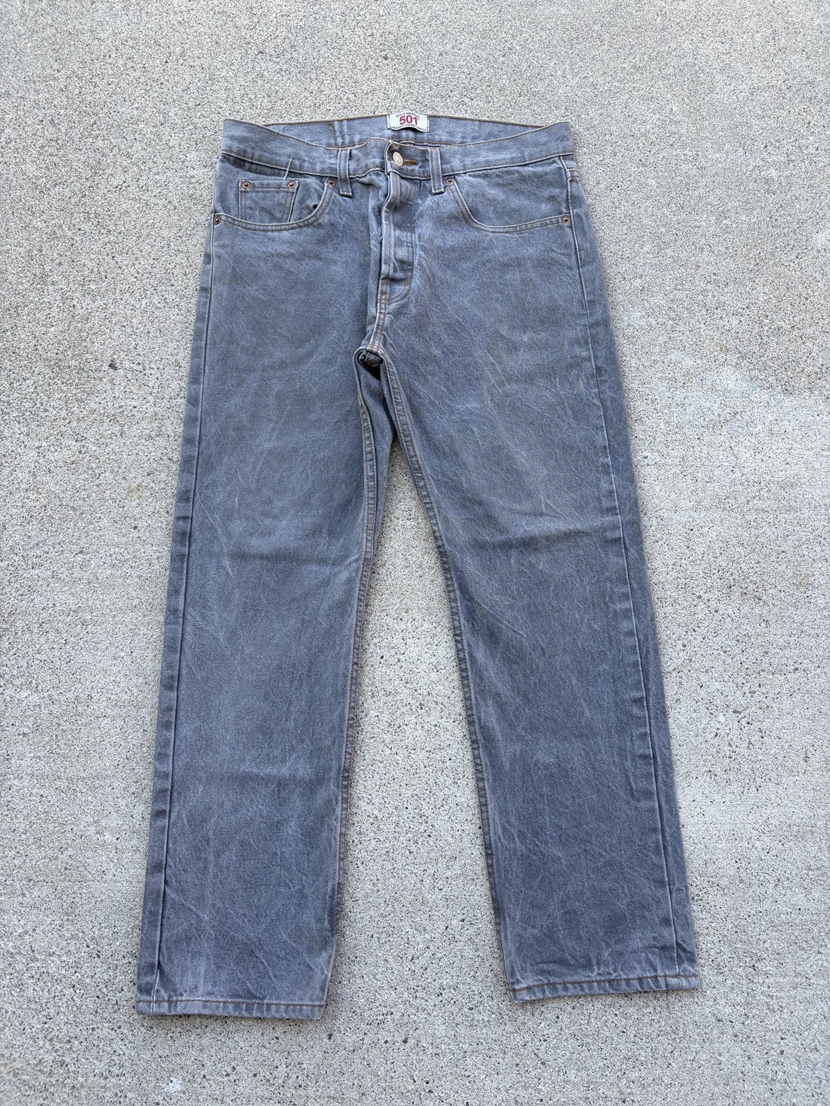 Levi's Vintage 2008 Y2K Grey Levi’s 501 Straight Fit Jeans Size 36 Size US 36 / EU 52 - 1 Thumbnail